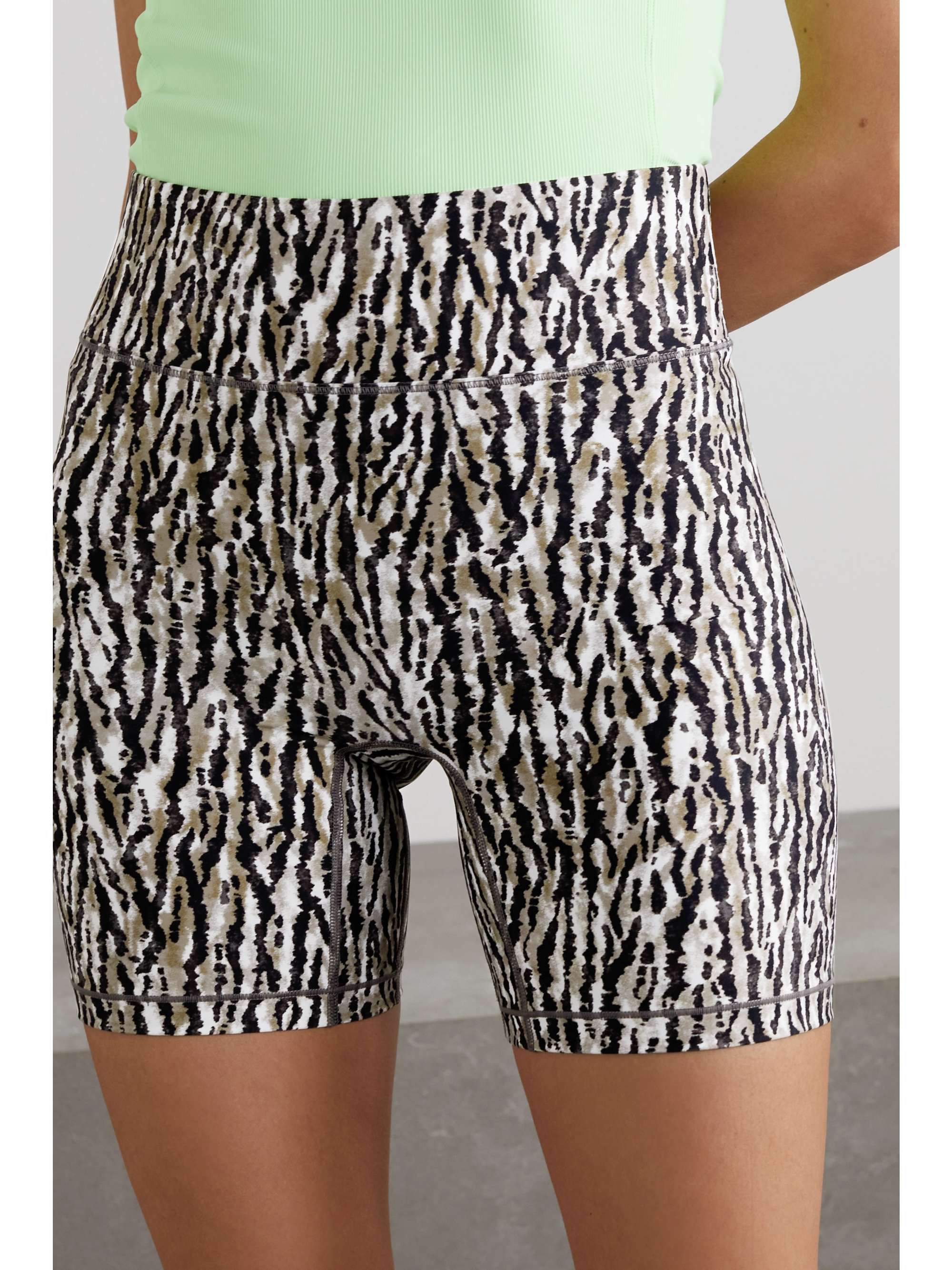 Stage zebra-print stretch shorts 
