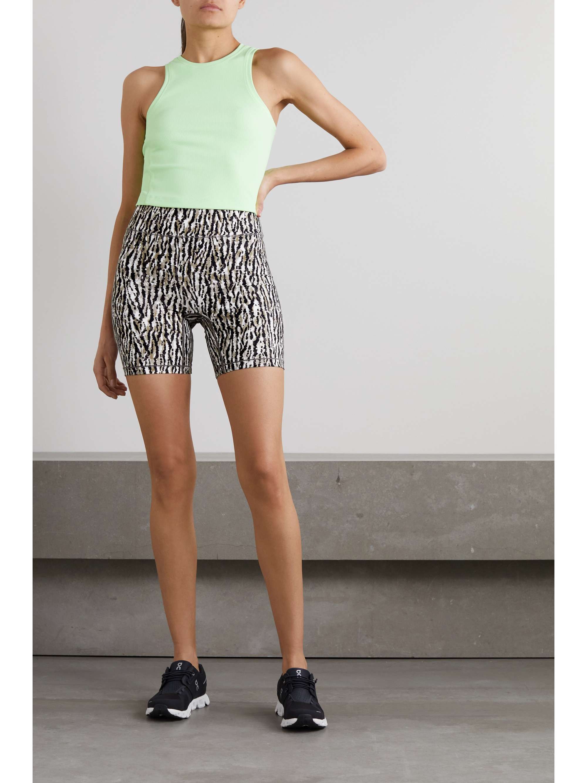 Stage zebra-print stretch shorts 