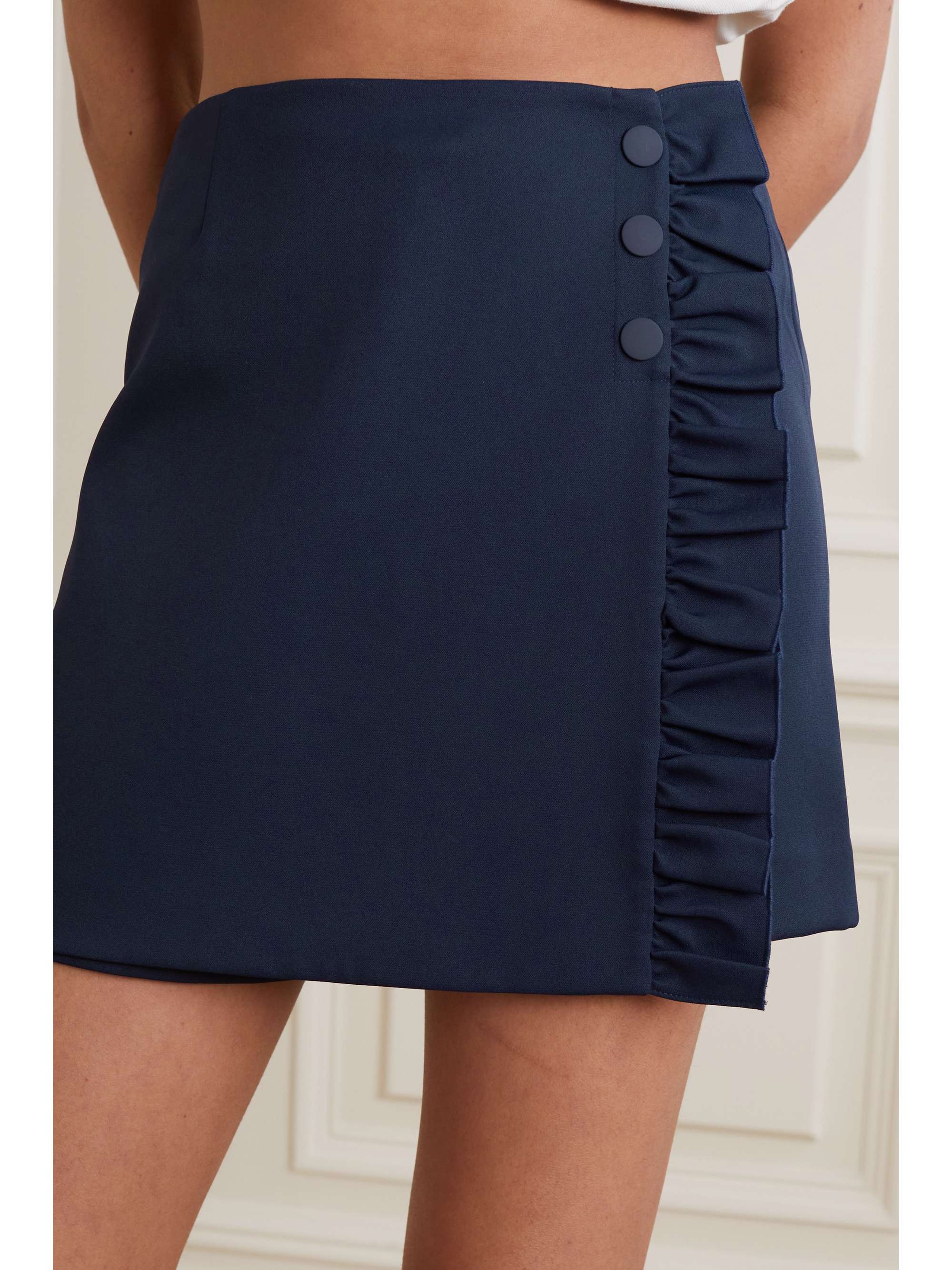 TORY SPORT Wrap-effect ruffled tech-twill golf shorts