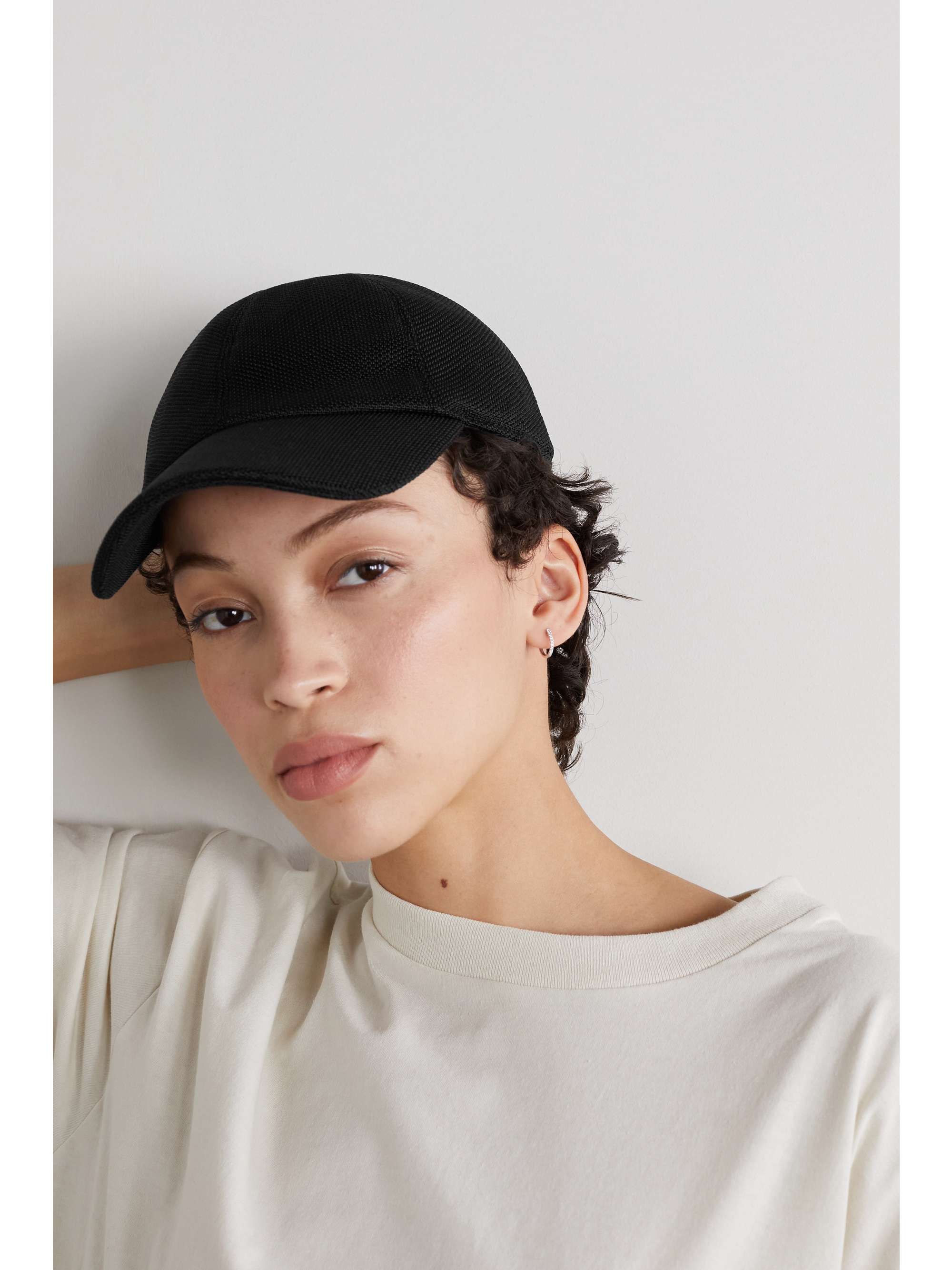 THE ROW Caspian silk-piqué baseball cap