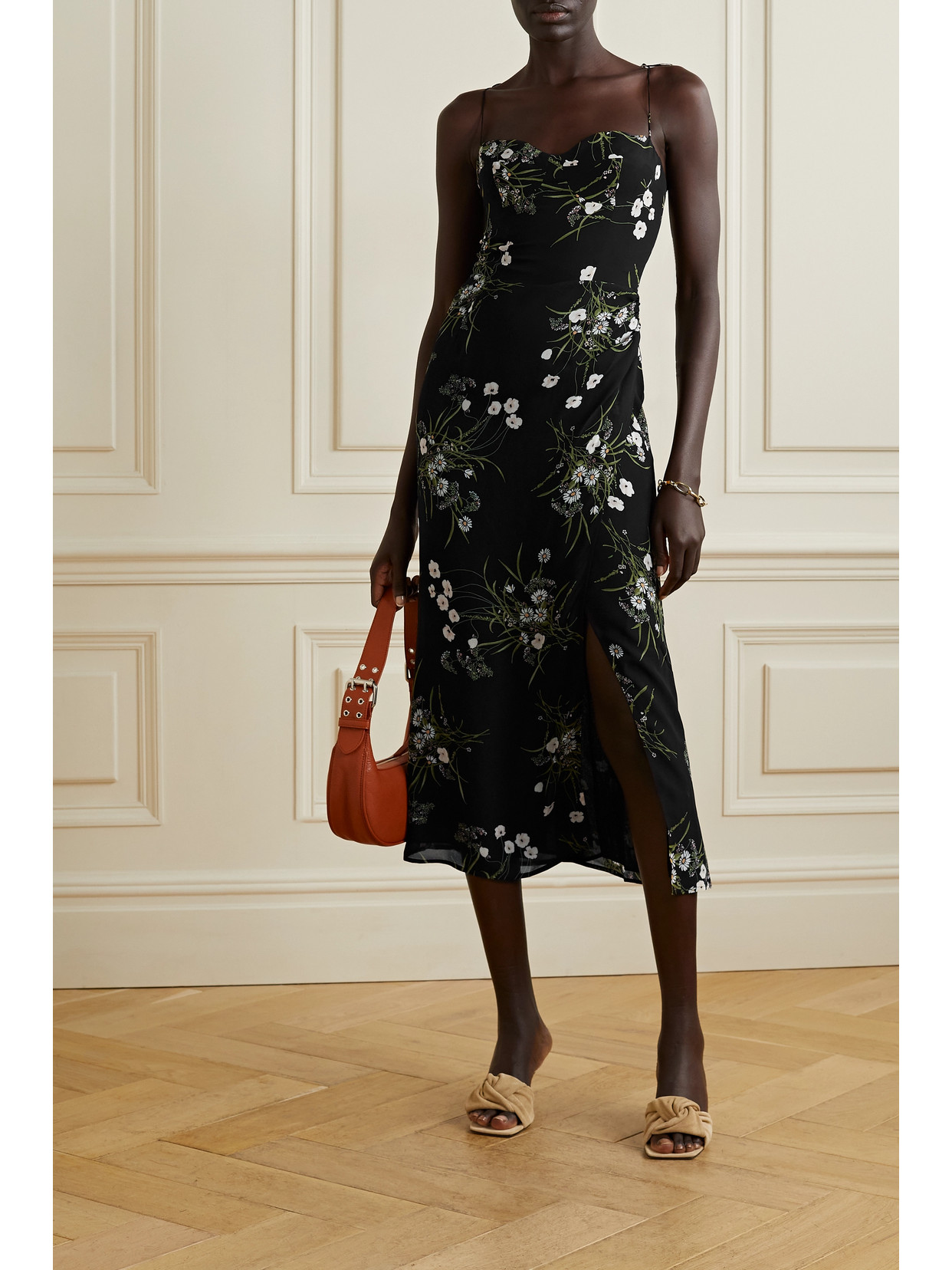 nwot reformation kourtney midi dress