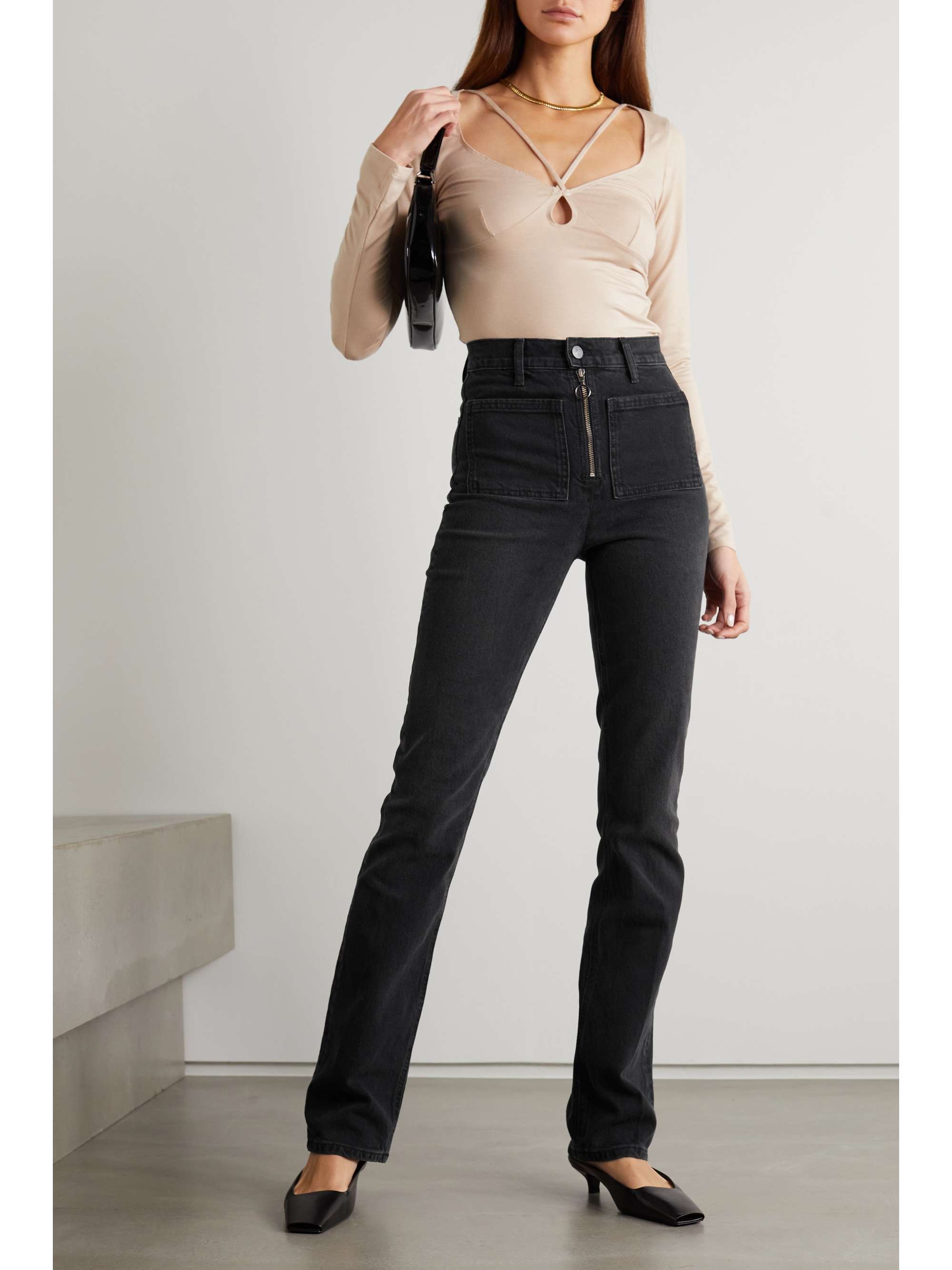 REFORMATION + NET SUSTAIN Peyton organic high-rise bootcut jeans |  NET-A-PORTER