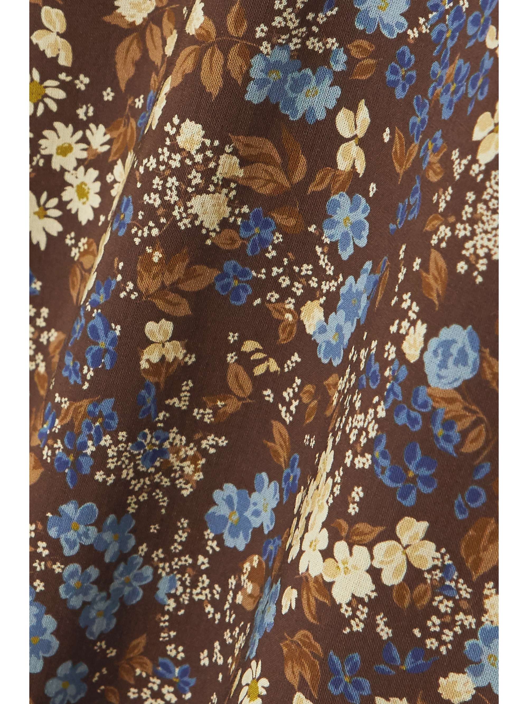 REFORMATION + NET SUSTAIN Falcon belted floral-print organic cotton and ECOVERO-blend midi skirt