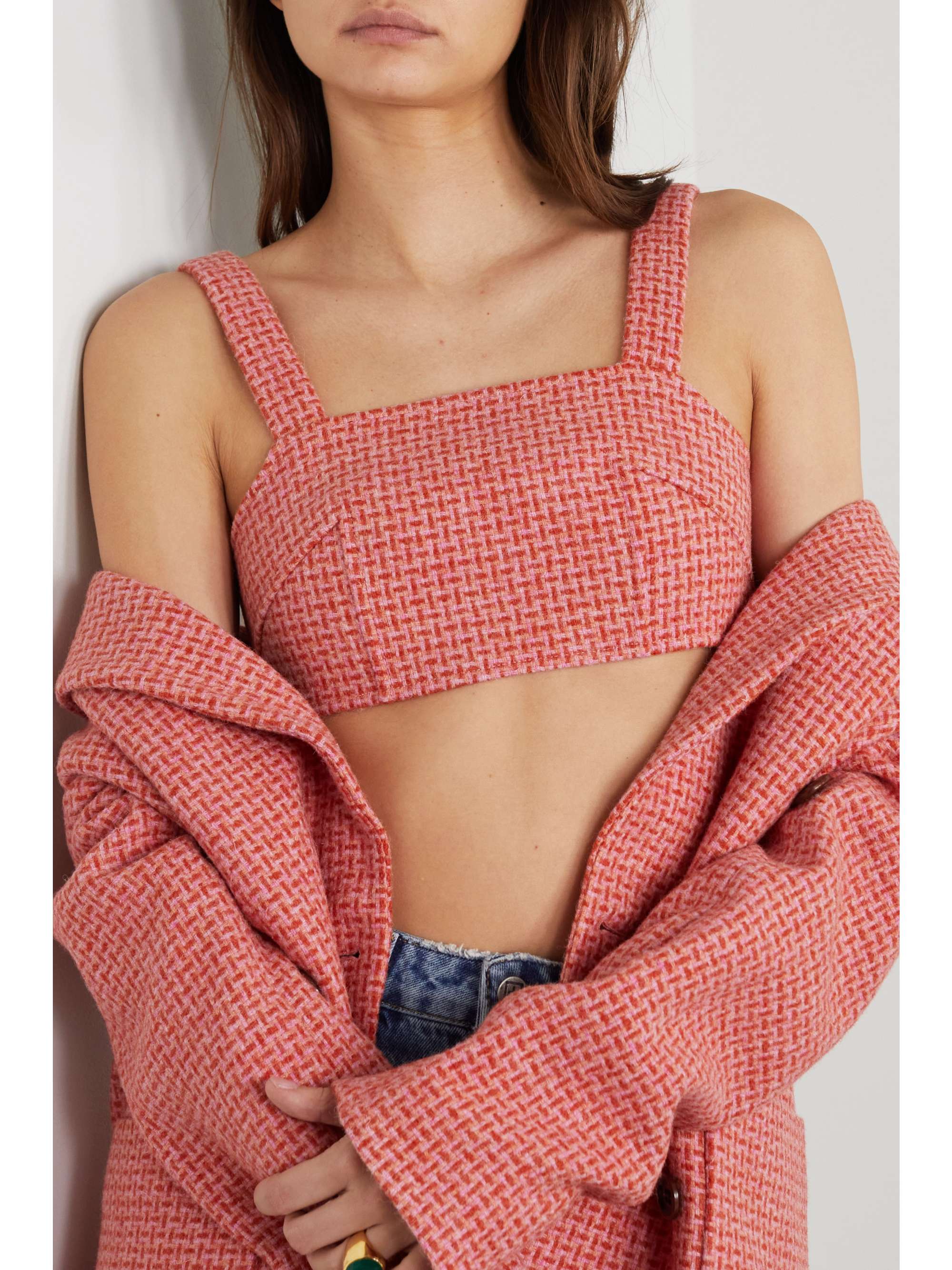 RACIL Helena wool-tweed bra top