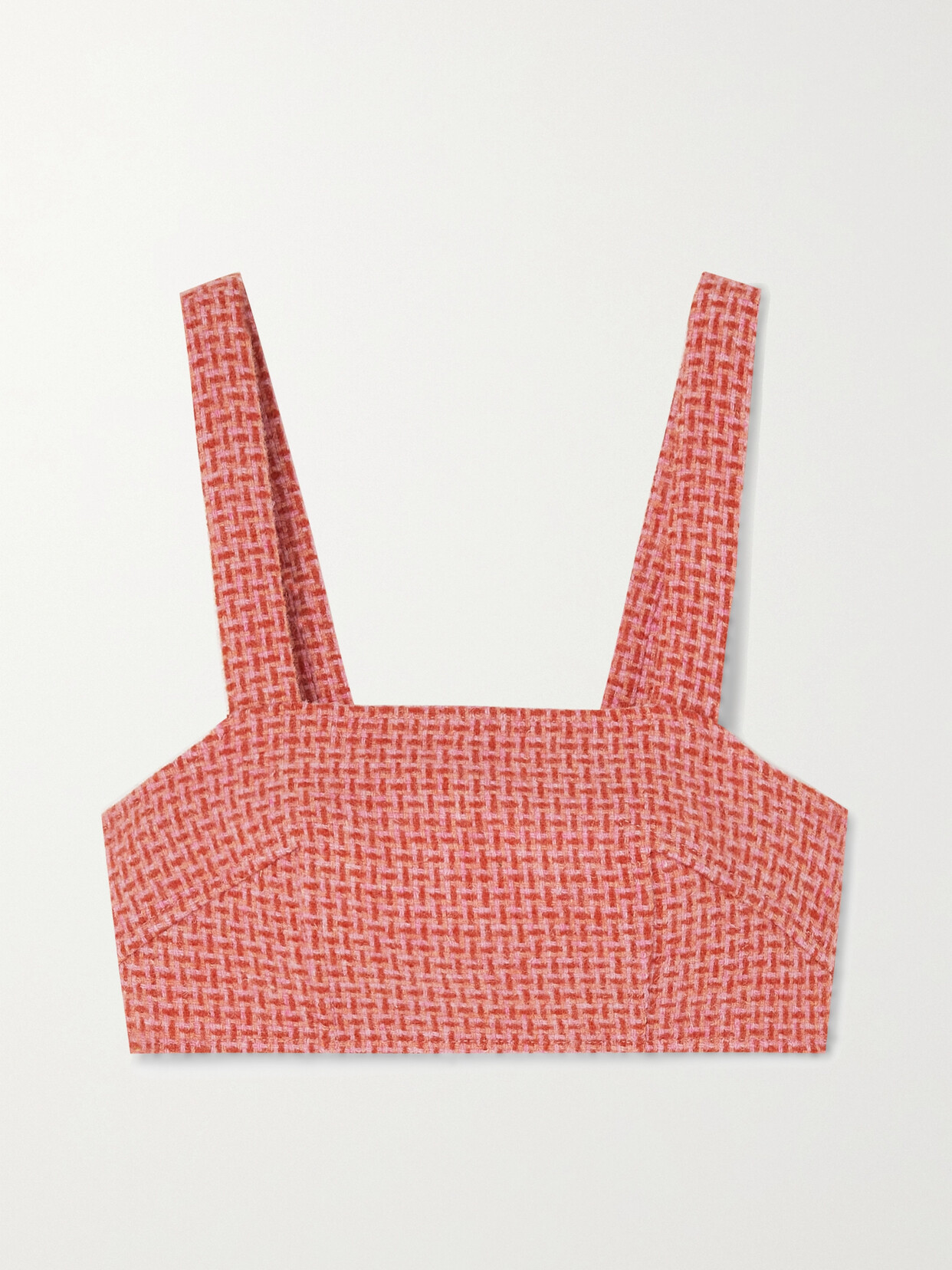 Racil Helena Wool-tweed Bra Top - Orange
