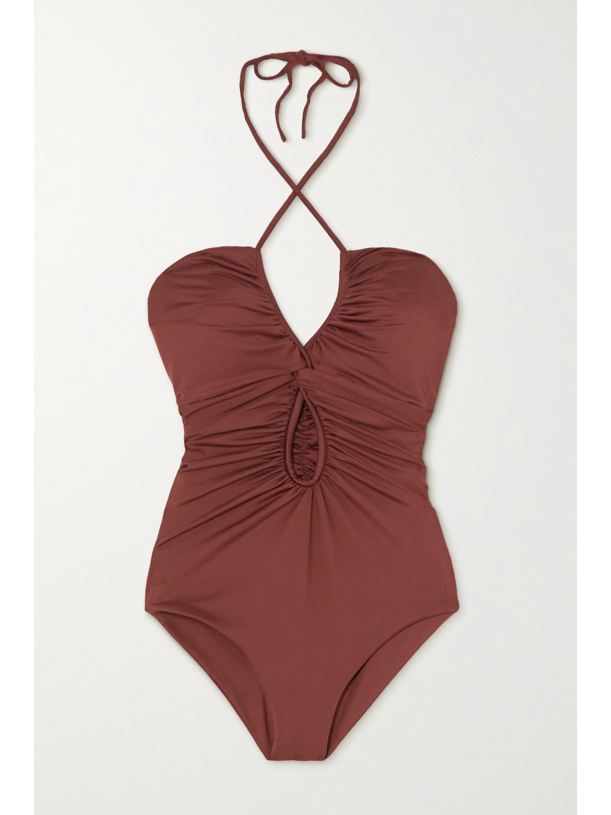 Johanna Ortiz + Net Sustain Tropic Of Capricorn Cutout Stretch-jersey Bodysuit - Brown