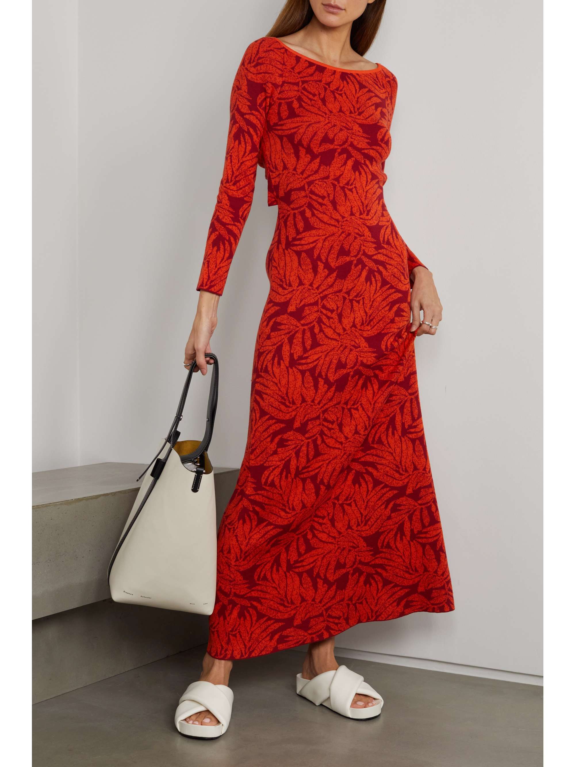 JOHANNA ORTIZ + NET SUSTAIN Manhattan Solstice printed Pima cotton maxi dress