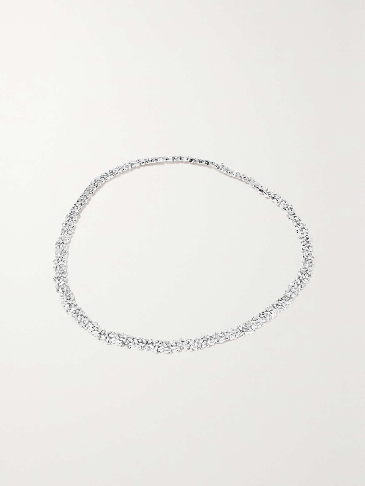 Suzanne Kalan 18-karat White Gold Diamond Necklace