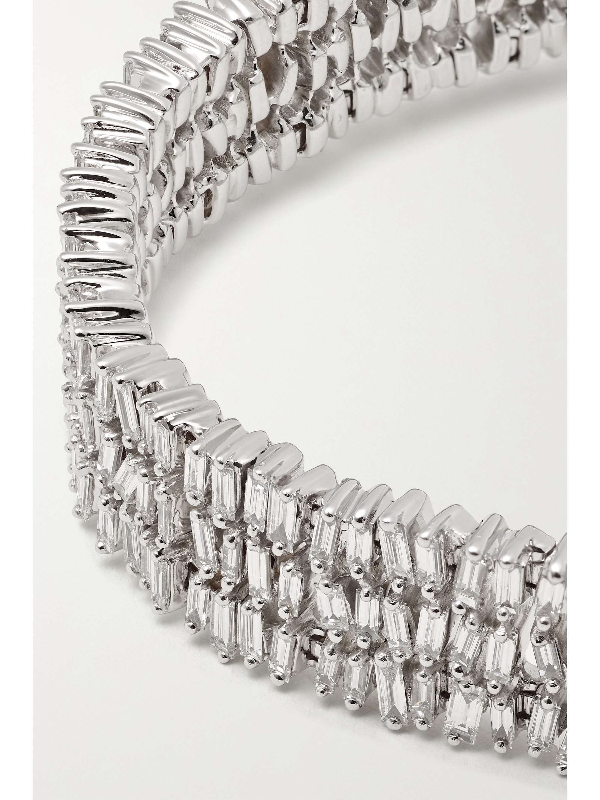 SUZANNE KALAN 18-karat white gold diamond bracelet