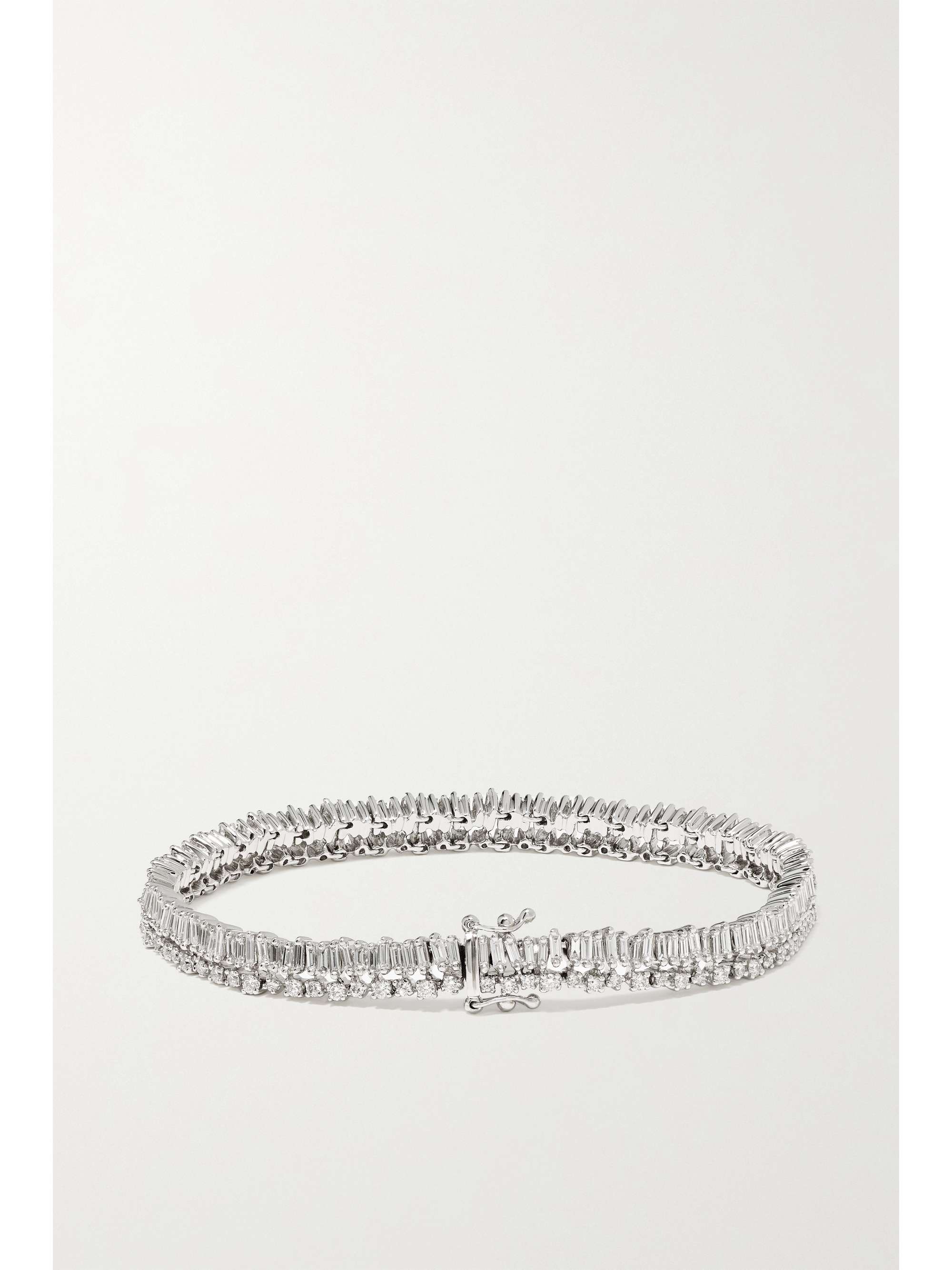 SUZANNE KALAN 18-karat white gold diamond bracelet