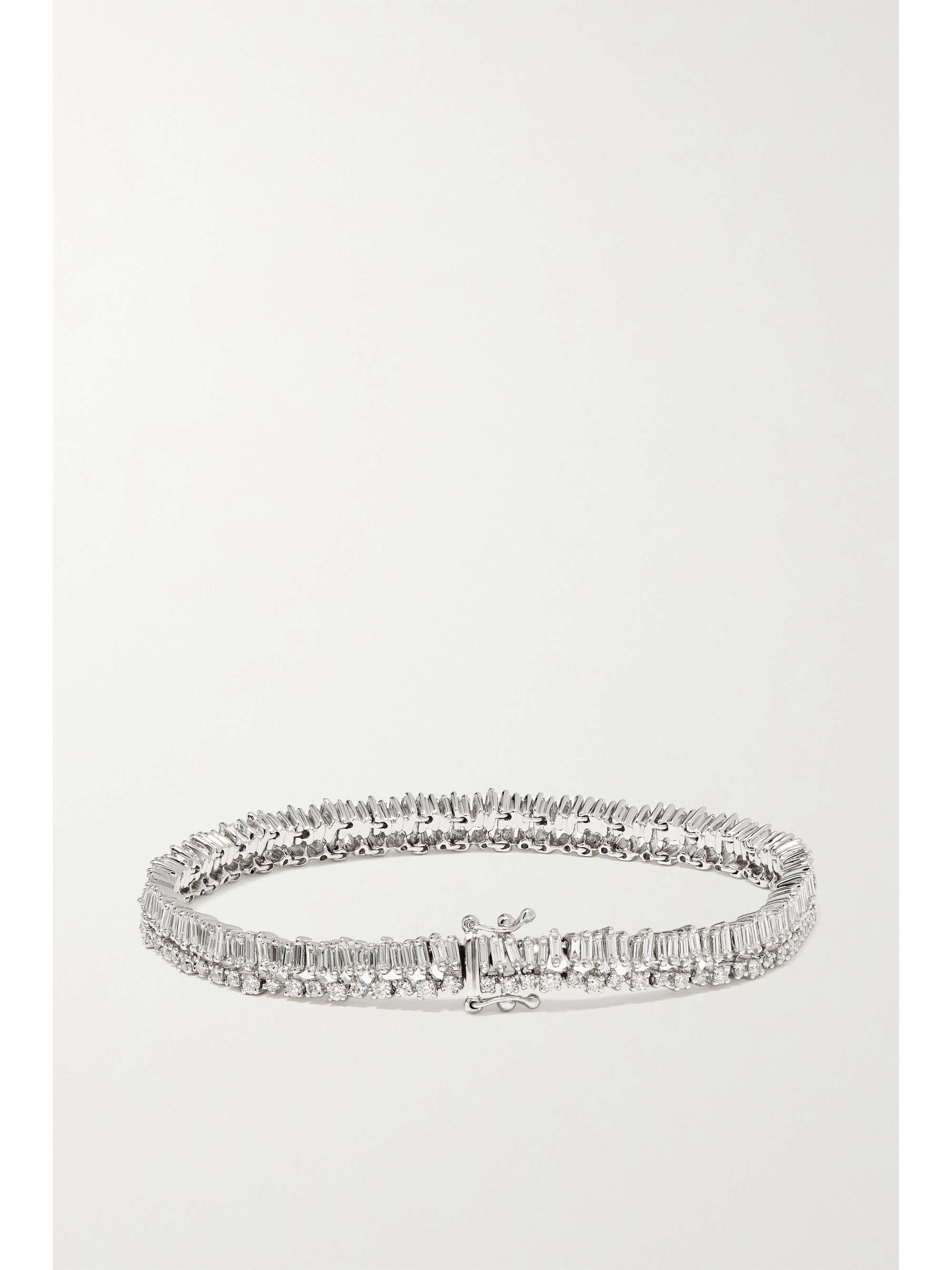 SUZANNE KALAN 18-karat white gold diamond bracelet | NET-A-PORTER