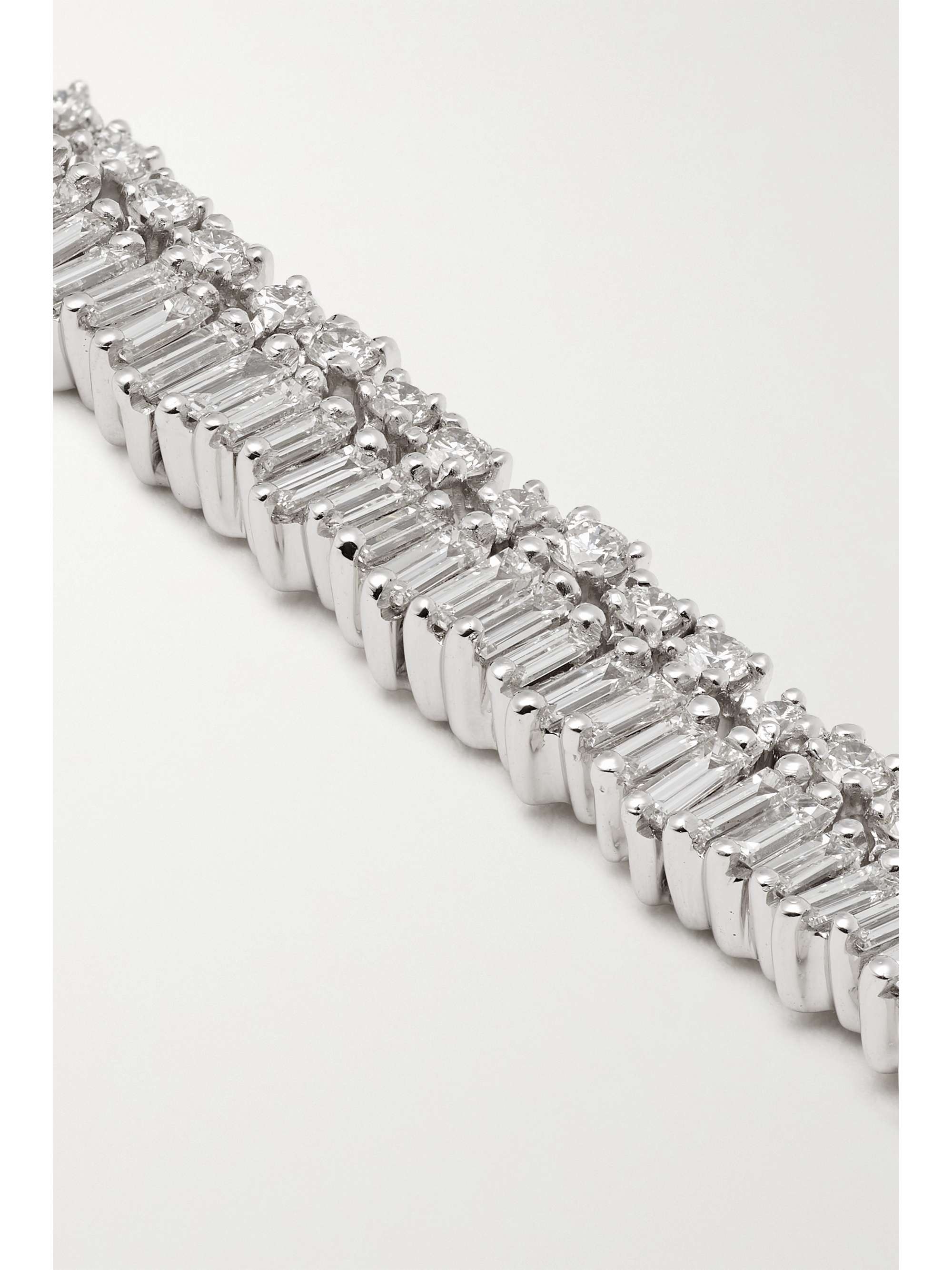 SUZANNE KALAN 18-karat white gold diamond bracelet