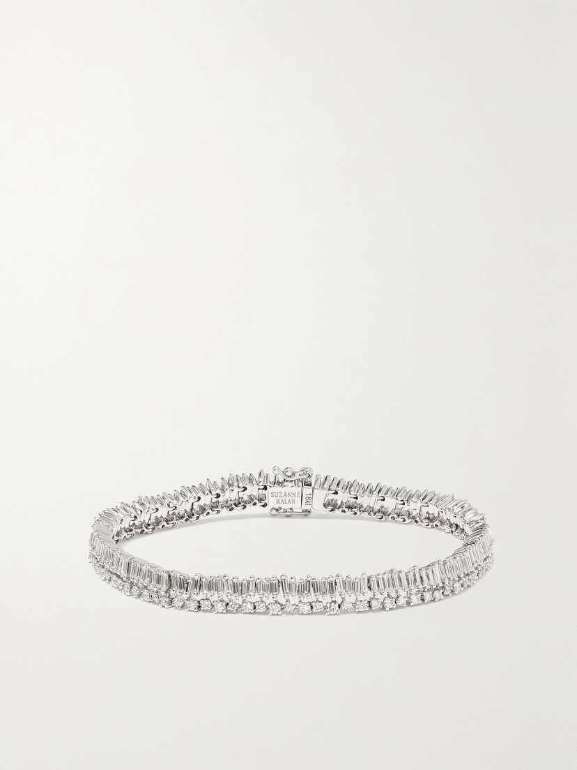 Suzanne Kalan 18-karat White Gold Diamond Bracelet