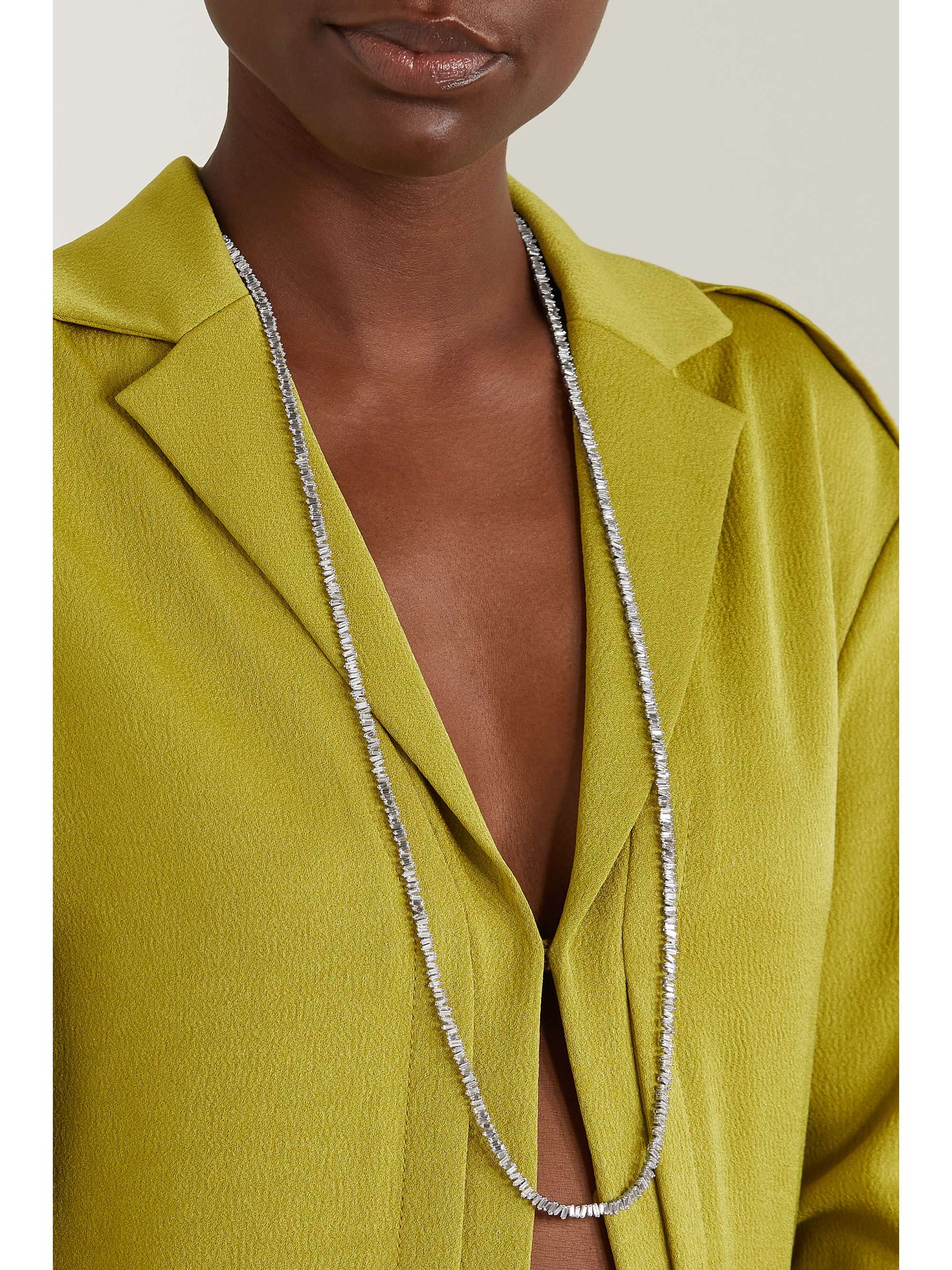 SUZANNE KALAN 18-karat white gold diamond necklace