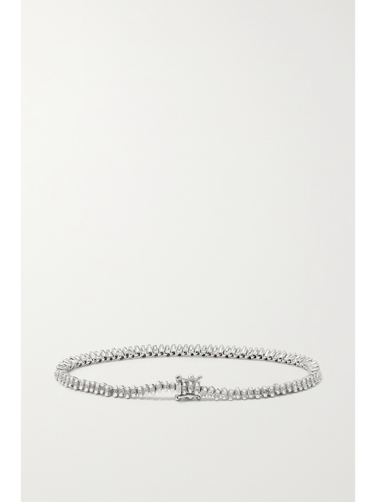 Shop Suzanne Kalan 18-karat White Gold Diamond Tennis Bracelet