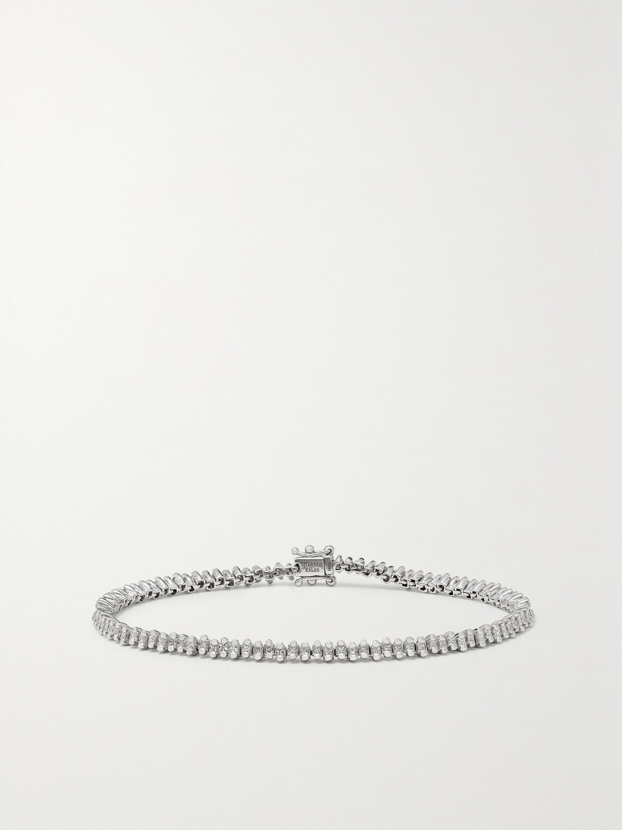 Shop Suzanne Kalan 18-karat White Gold Diamond Tennis Bracelet