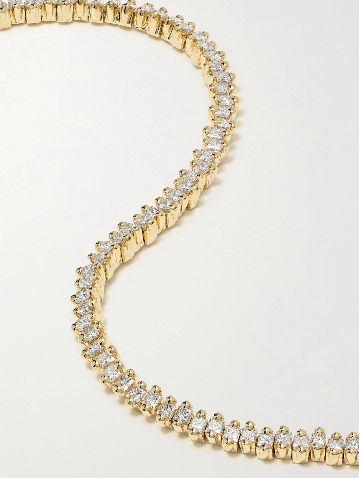 Suzanne Kalan 18-karat Gold Diamond Tennis Bracelet In Gold