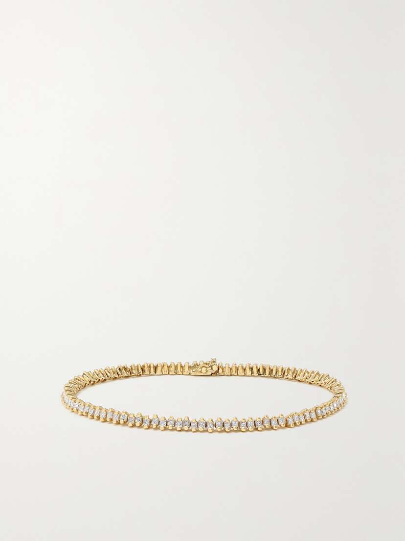 Suzanne Kalan 18-karat Gold Diamond Tennis Bracelet