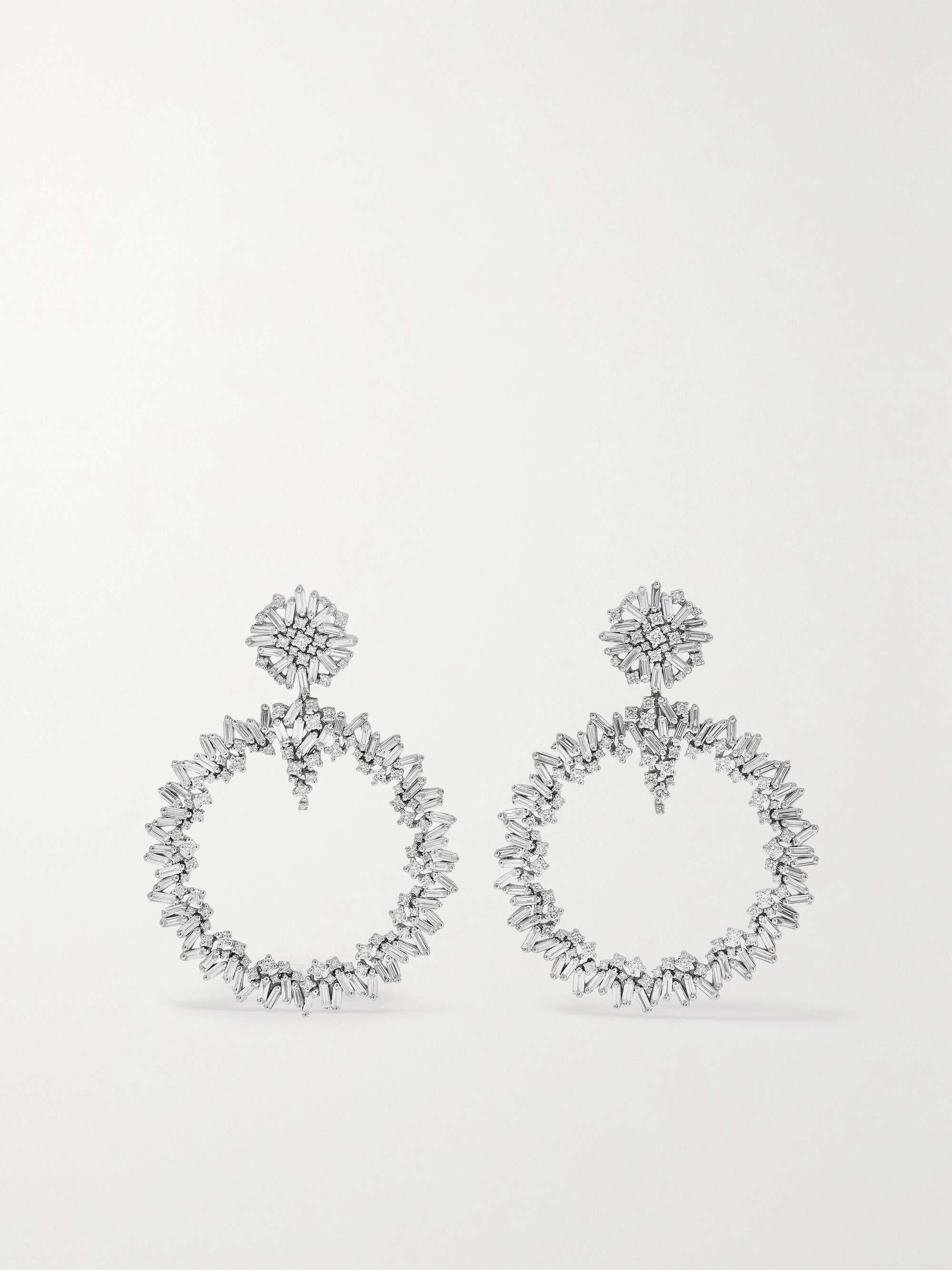 White gold deals and diamond earrings