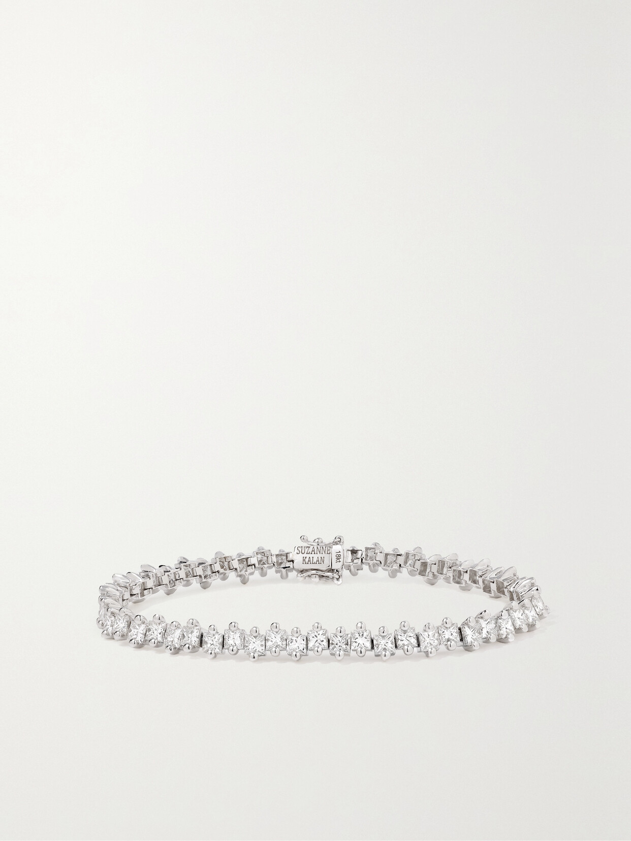 Suzanne Kalan 18-karat White  Diamond Tennis Bracelet
