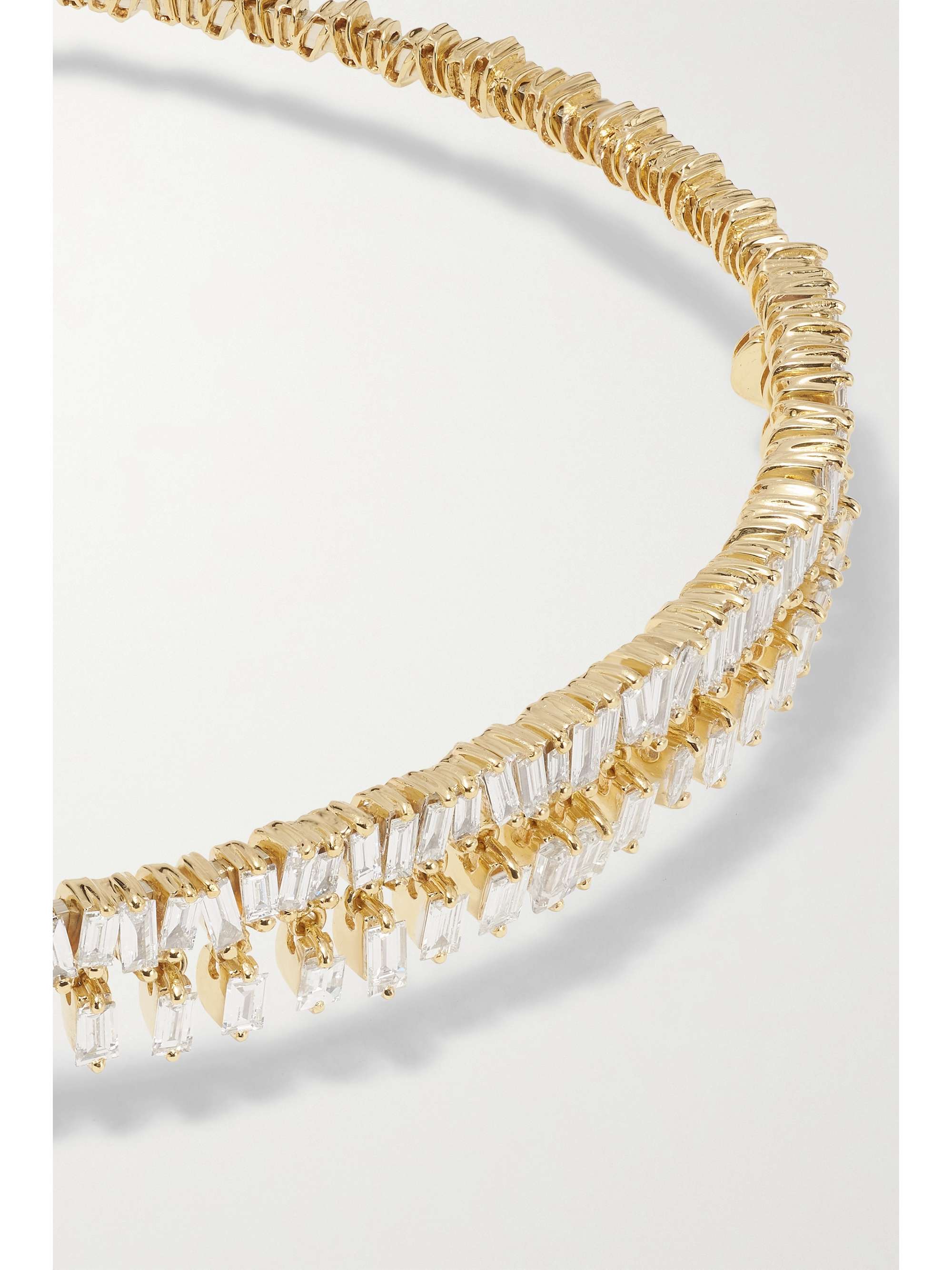 SUZANNE KALAN 18-karat gold diamond choker