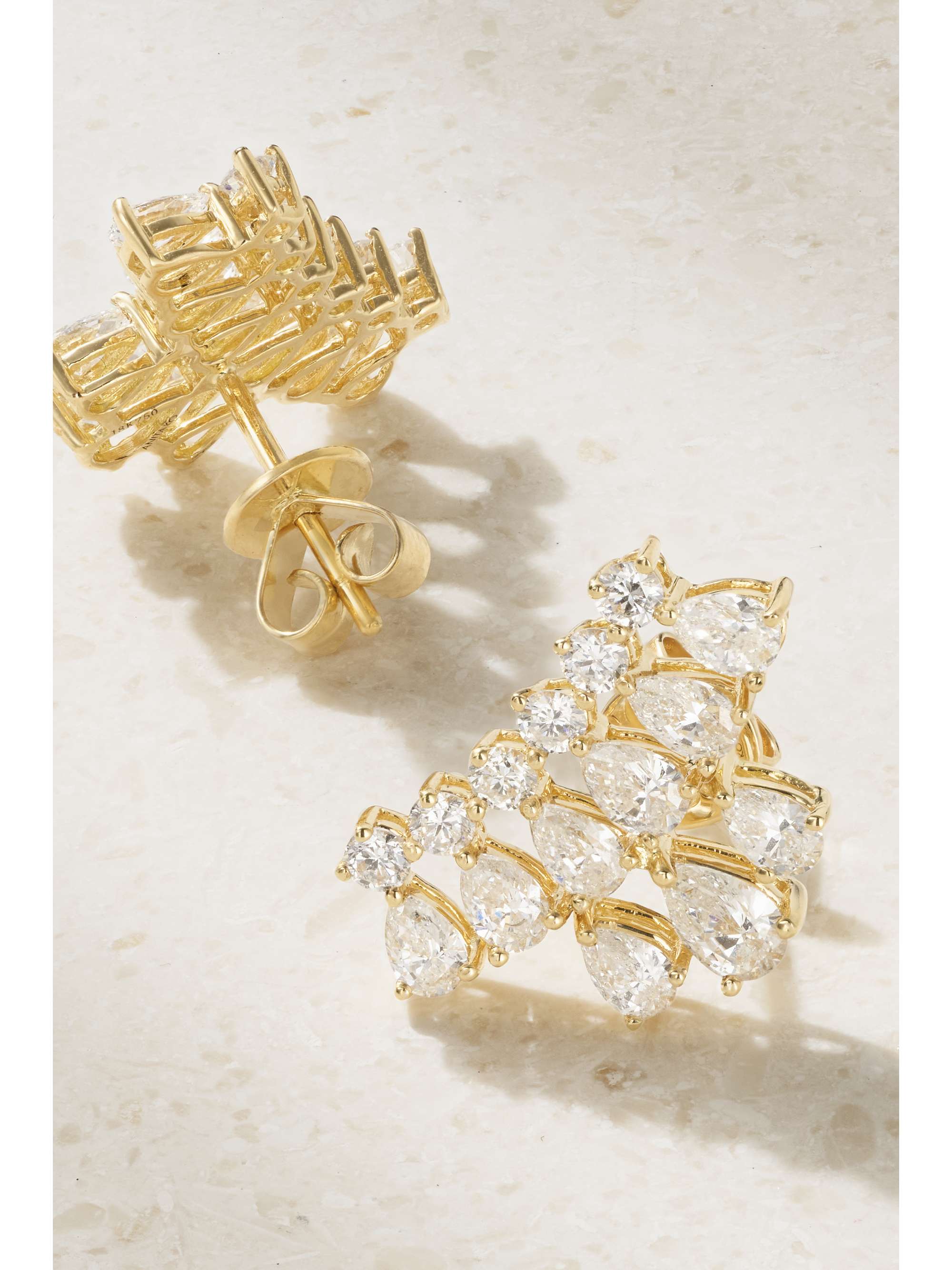 ANITA KO Daphne 18-karat gold diamond earrings