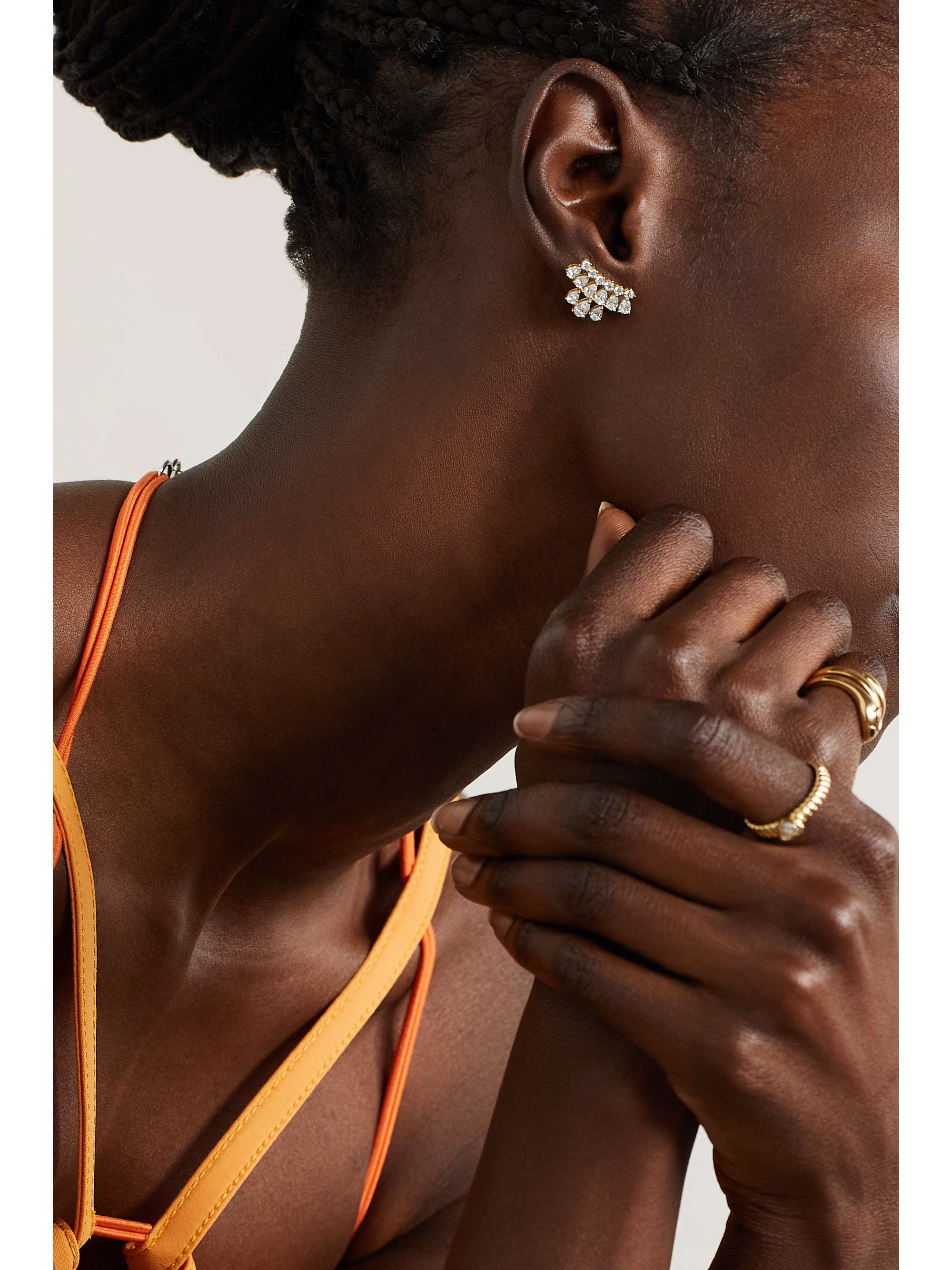 ANITA KO Daphne 18-karat gold diamond earrings