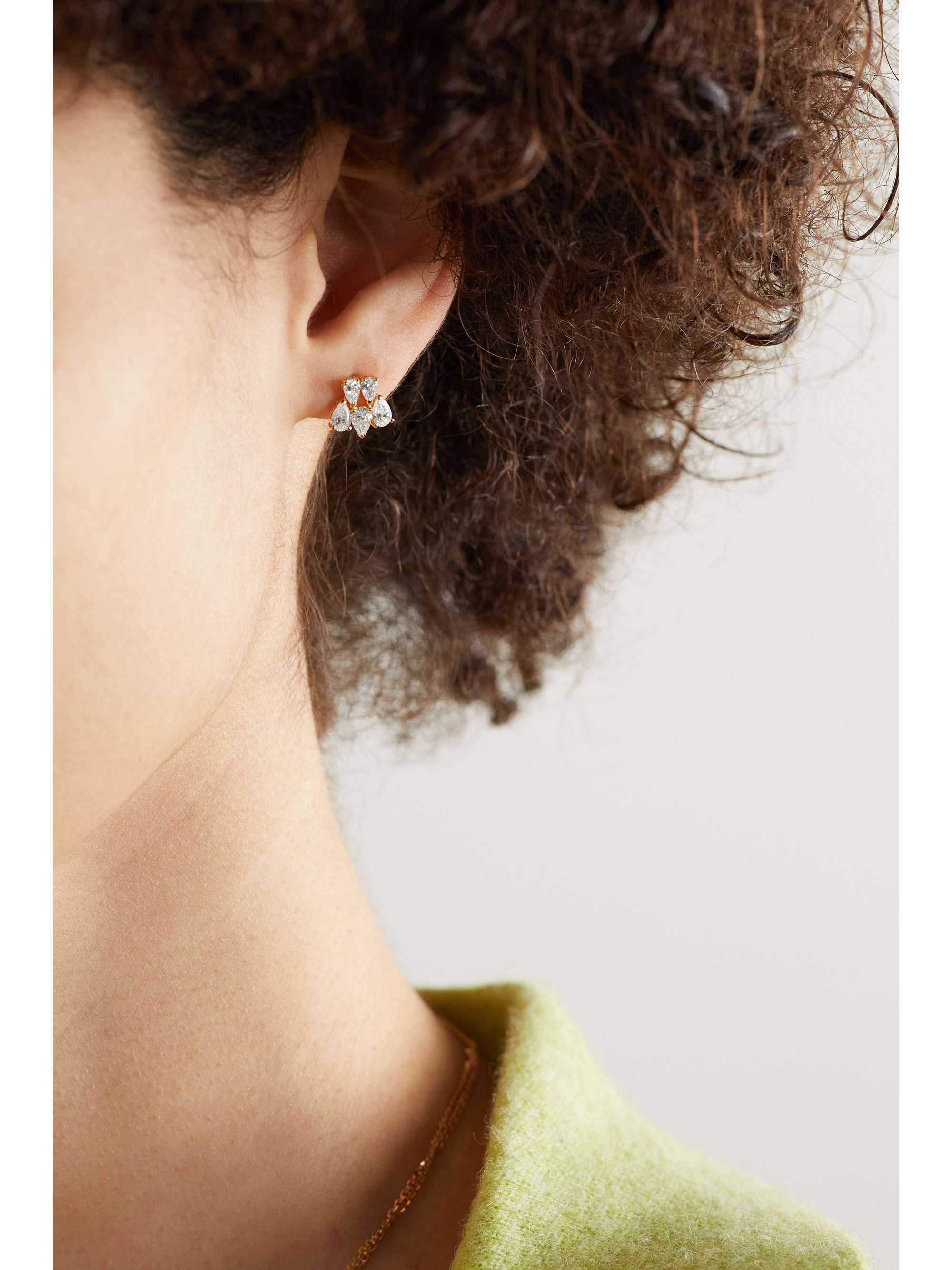 ANITA KO Clara 18-karat gold diamond earrings