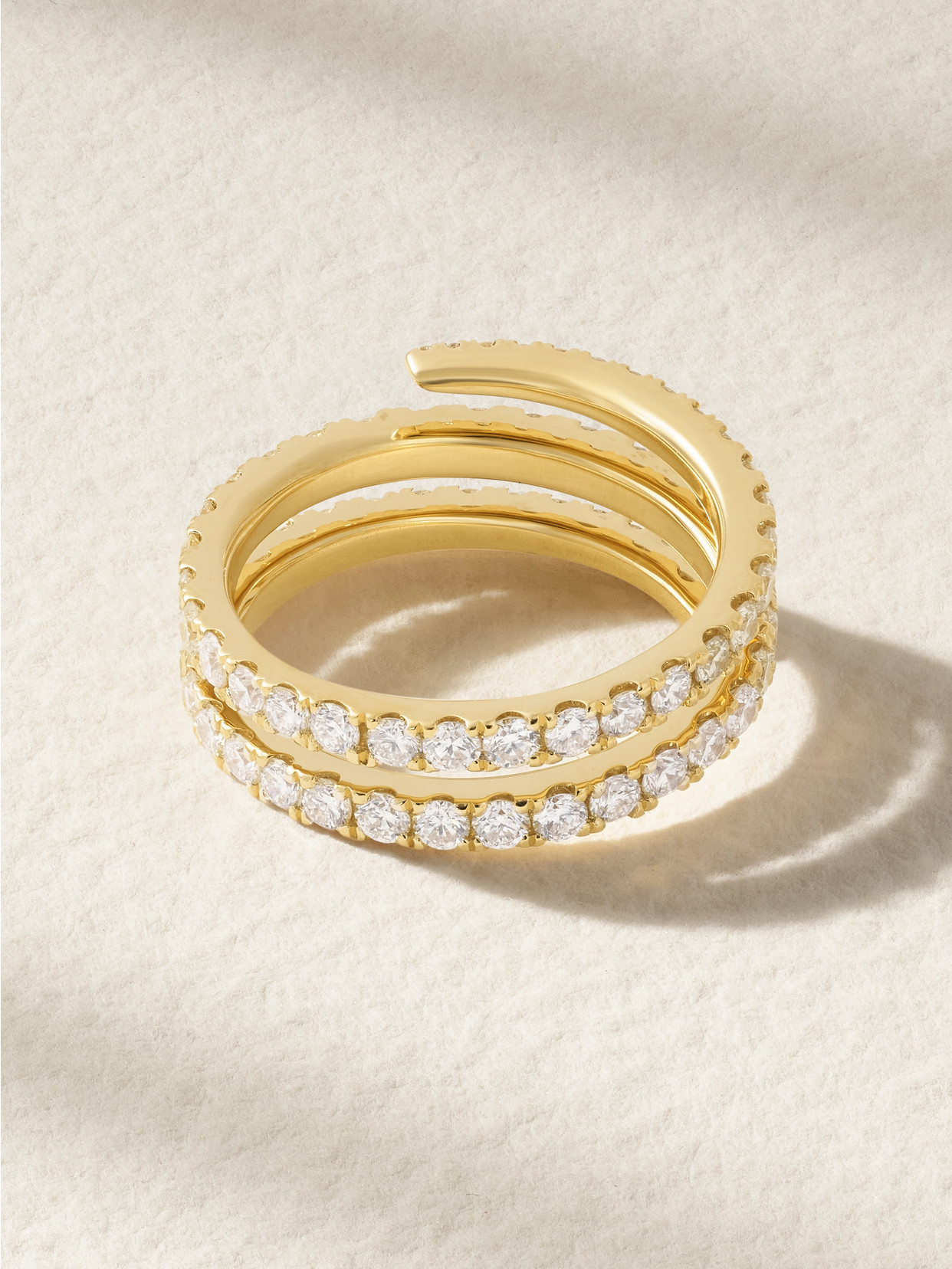 Anita Ko Coil 18-karat Gold Diamond Ring In Gold