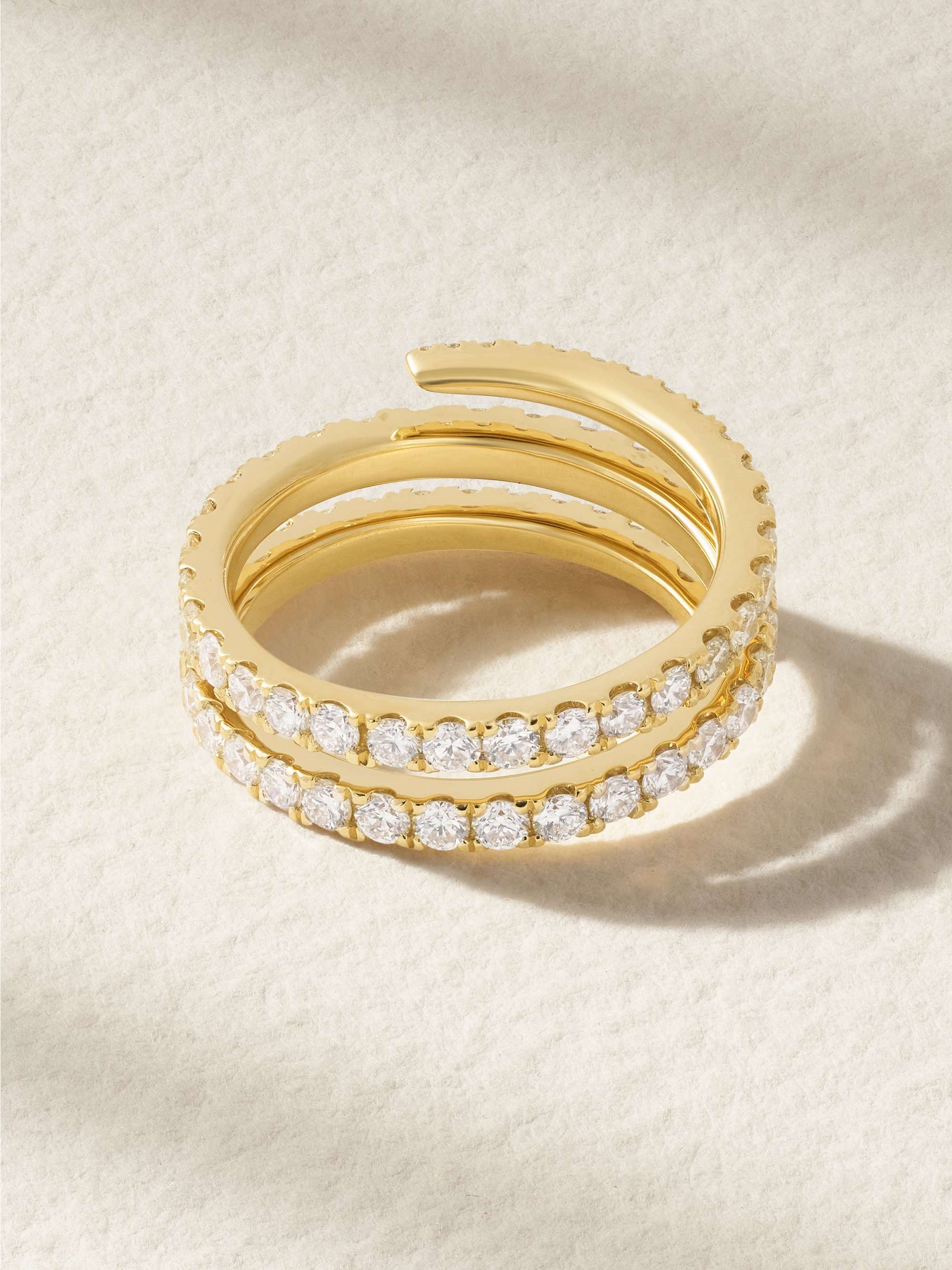 ANITA KO Coil 18-karat white gold diamond ring