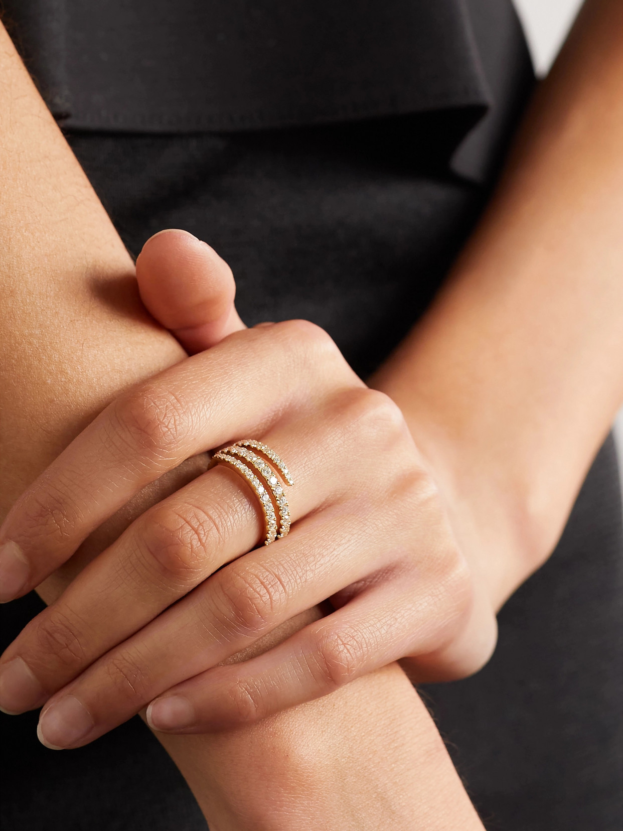Anita Ko Coil 18-karat Gold Diamond Ring In Gold