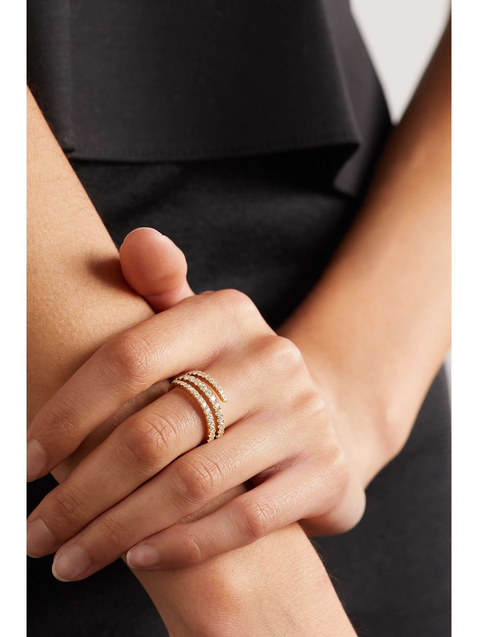 ANITA KO Coil 18-karat white gold diamond ring