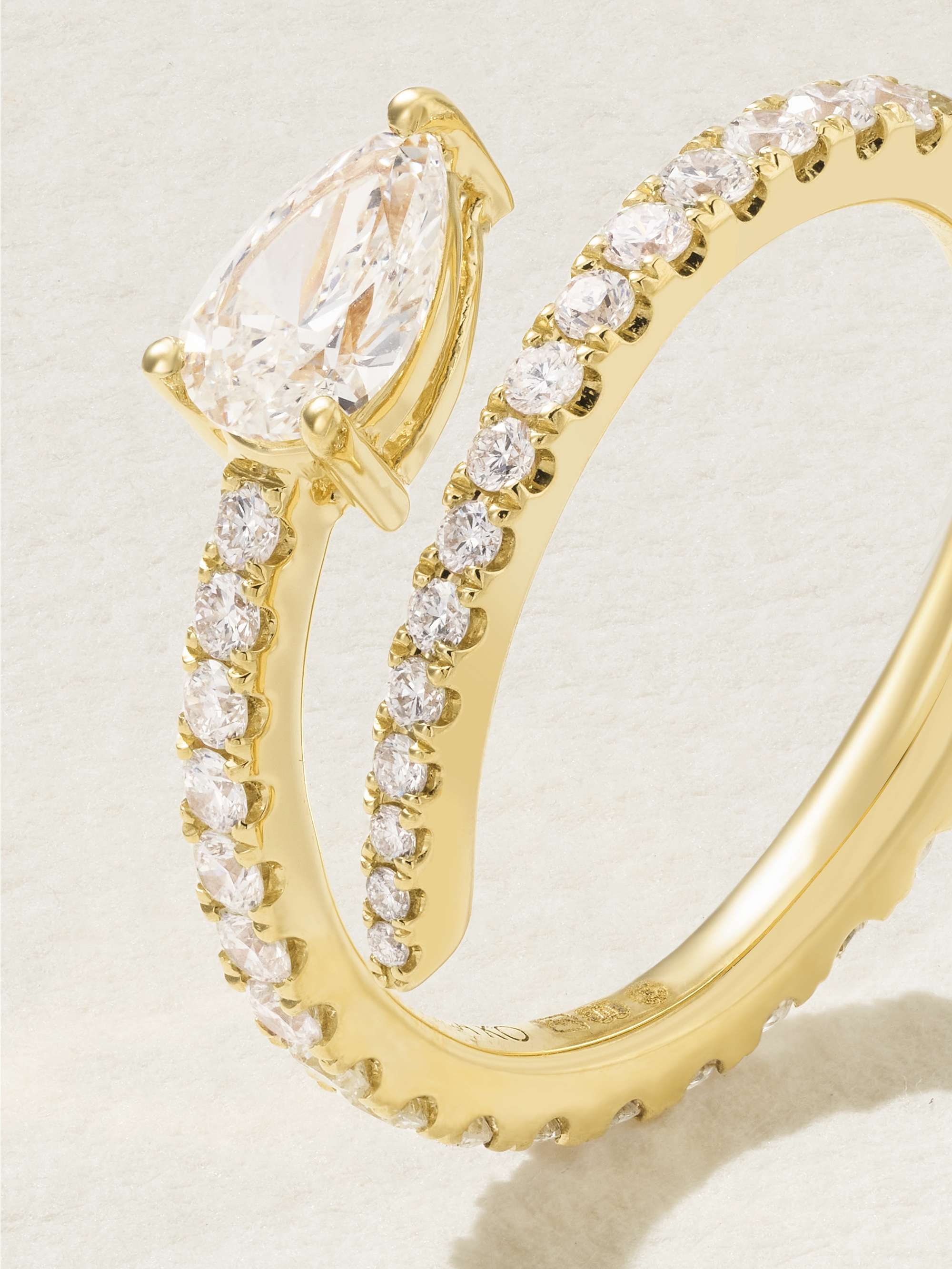 ANITA KO Two Row 18-karat gold diamond ring