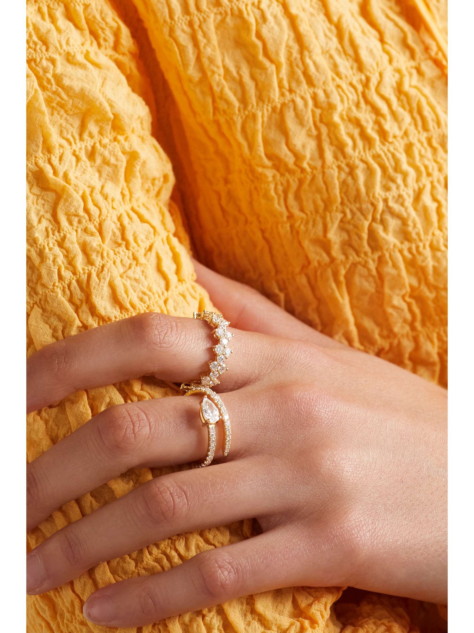 ANITA KO Two Row 18-karat gold diamond ring