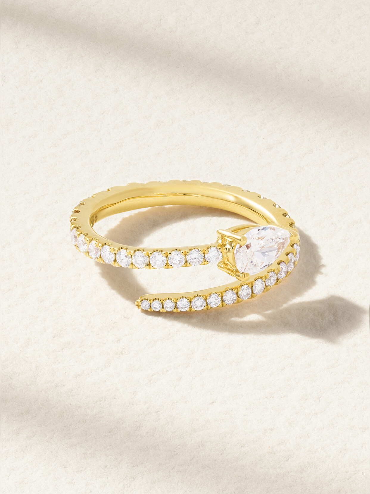 Anita Ko Two Row 18-karat Gold Diamond Ring