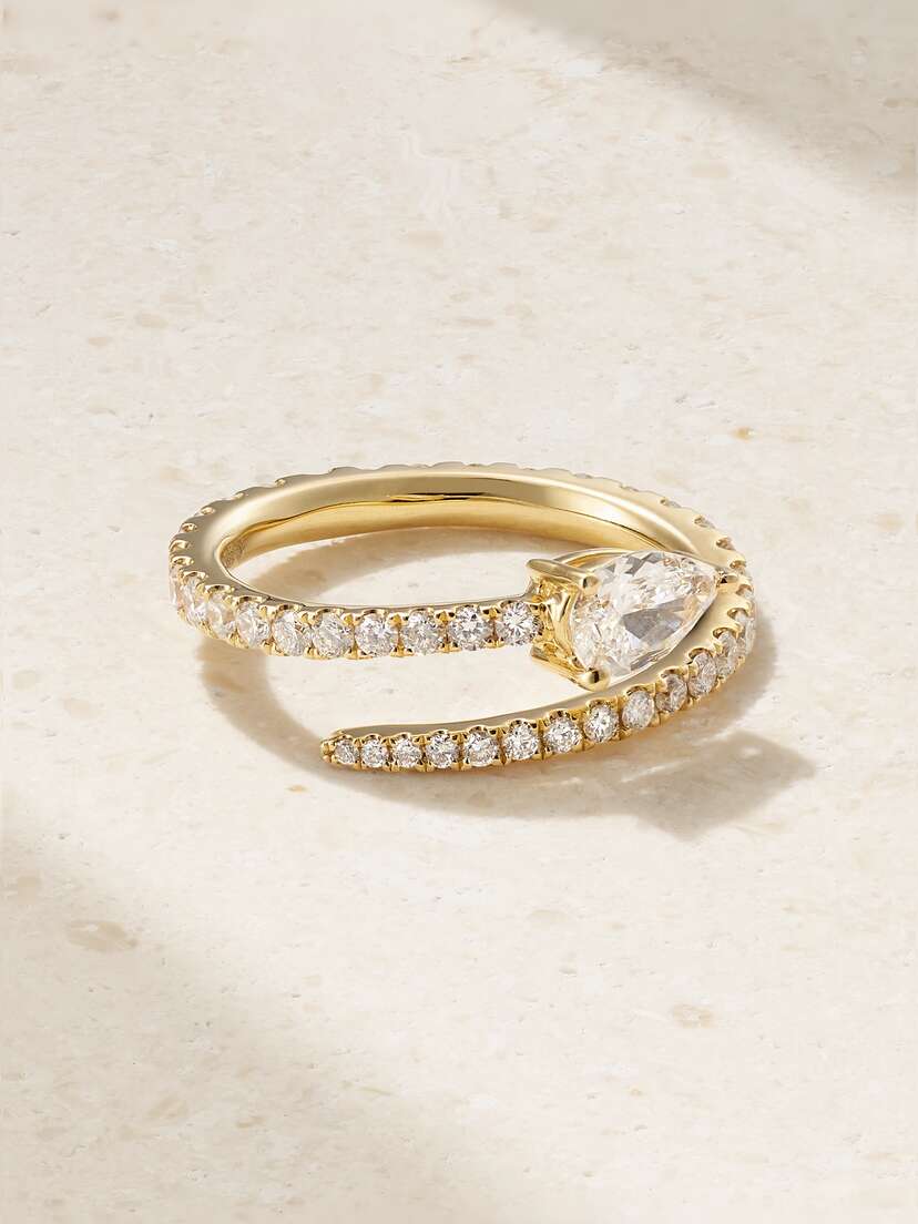 Anita Ko Two Row 18-karat Gold Diamond Ring