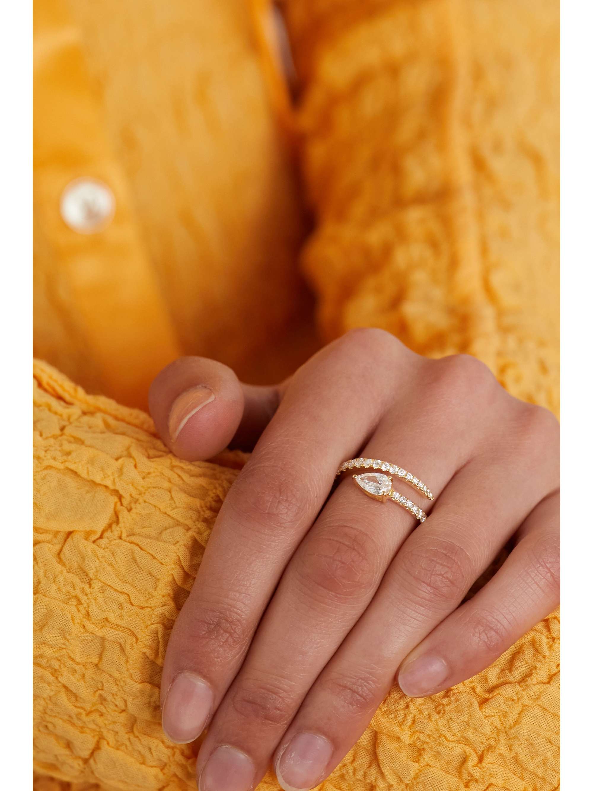 ANITA KO Two Row 18-karat gold diamond ring
