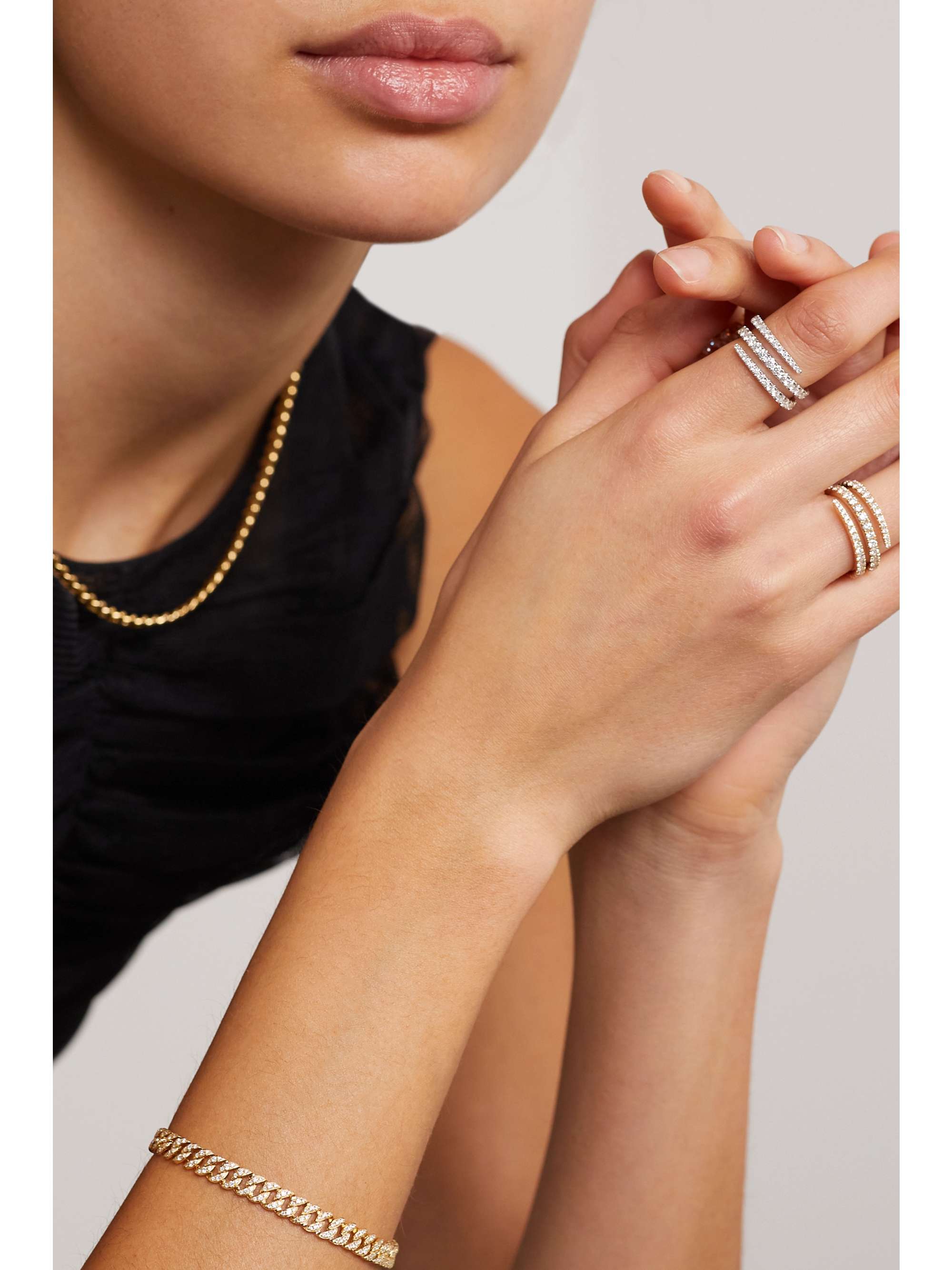 ANITA KO Coil 18-karat white gold diamond ring