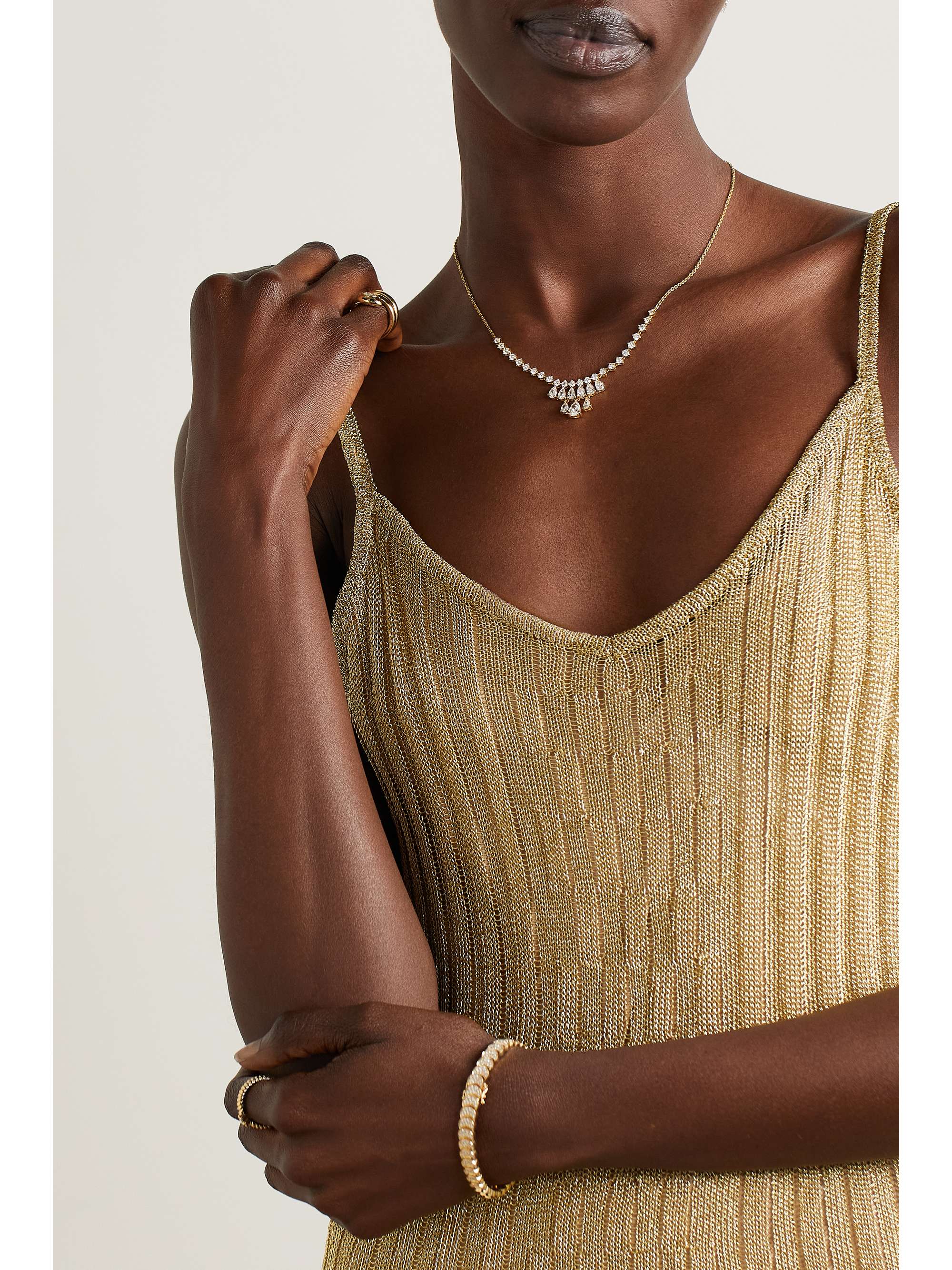 ANITA KO Daphne 18-karat gold diamond necklace