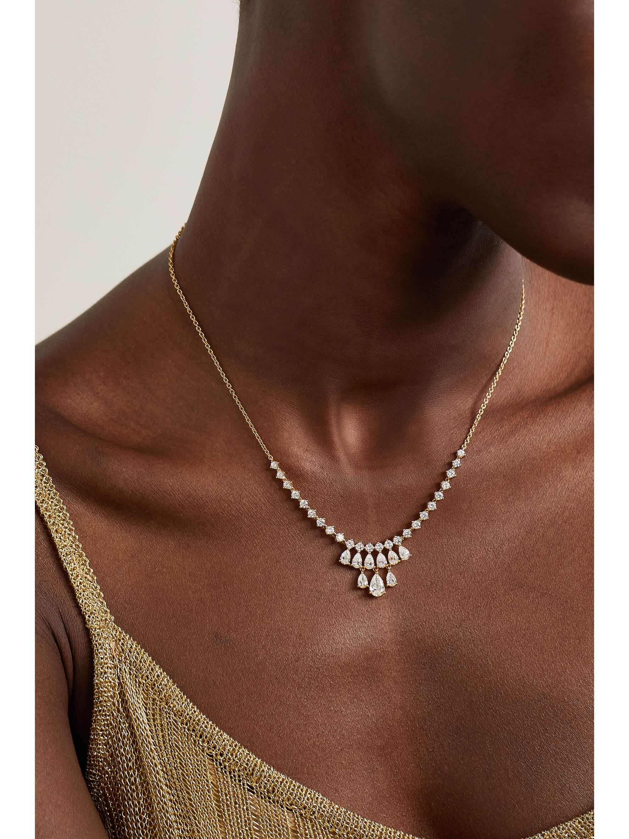 ANITA KO Daphne 18-karat gold diamond necklace