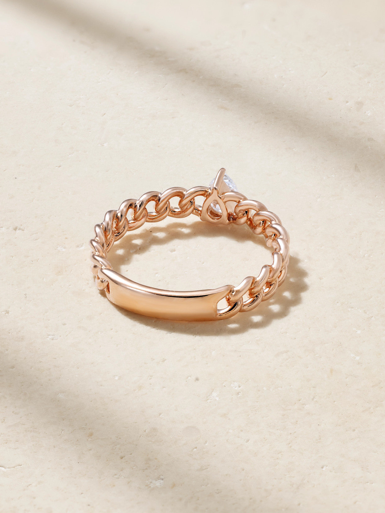 Shop Anita Ko 18-karat Rose Gold Diamond Ring