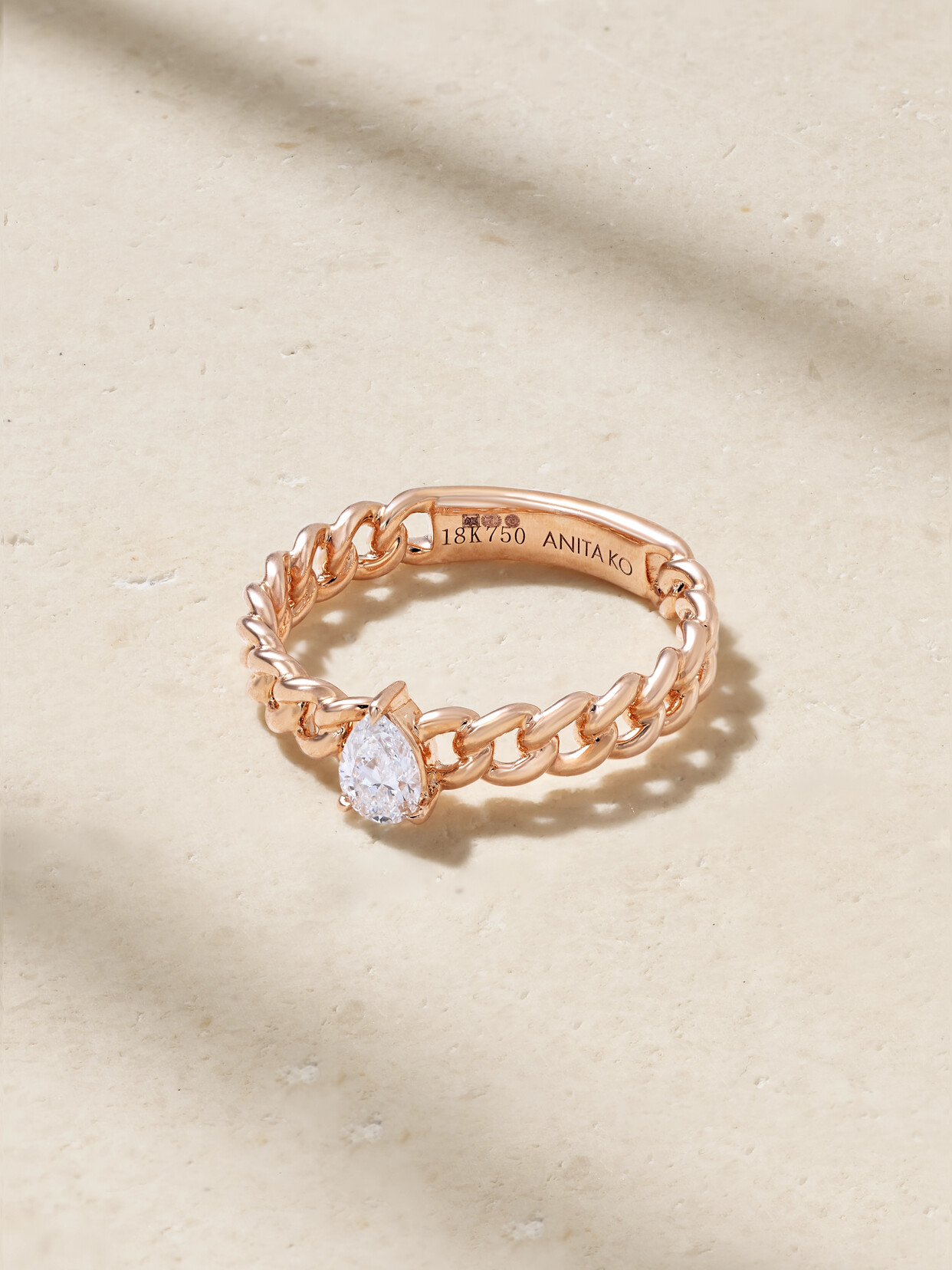 Anita Ko 18-karat Rose Gold Diamond Ring