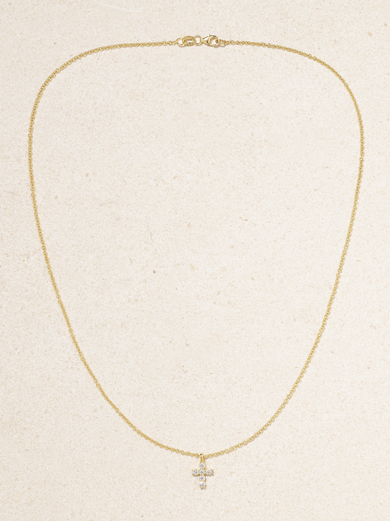 Shop Anita Ko 18-karat Gold Diamond Necklace