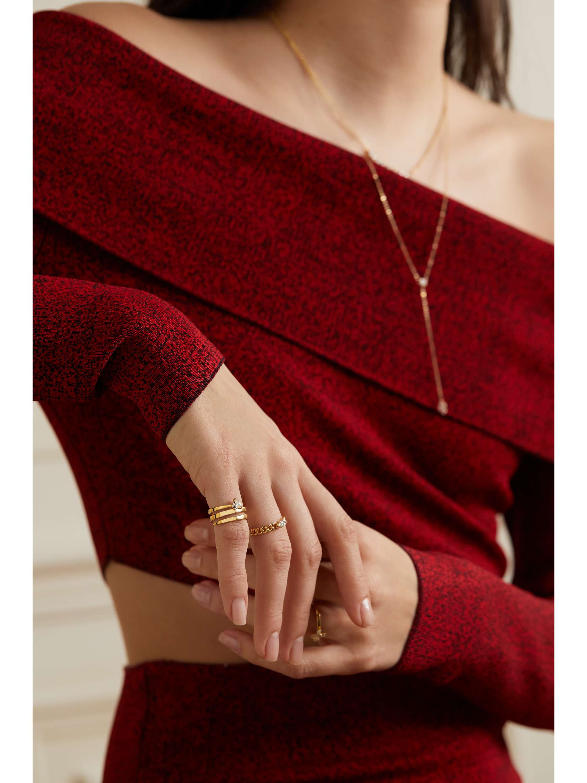 ANITA KO Coil 18-karat gold diamond ring