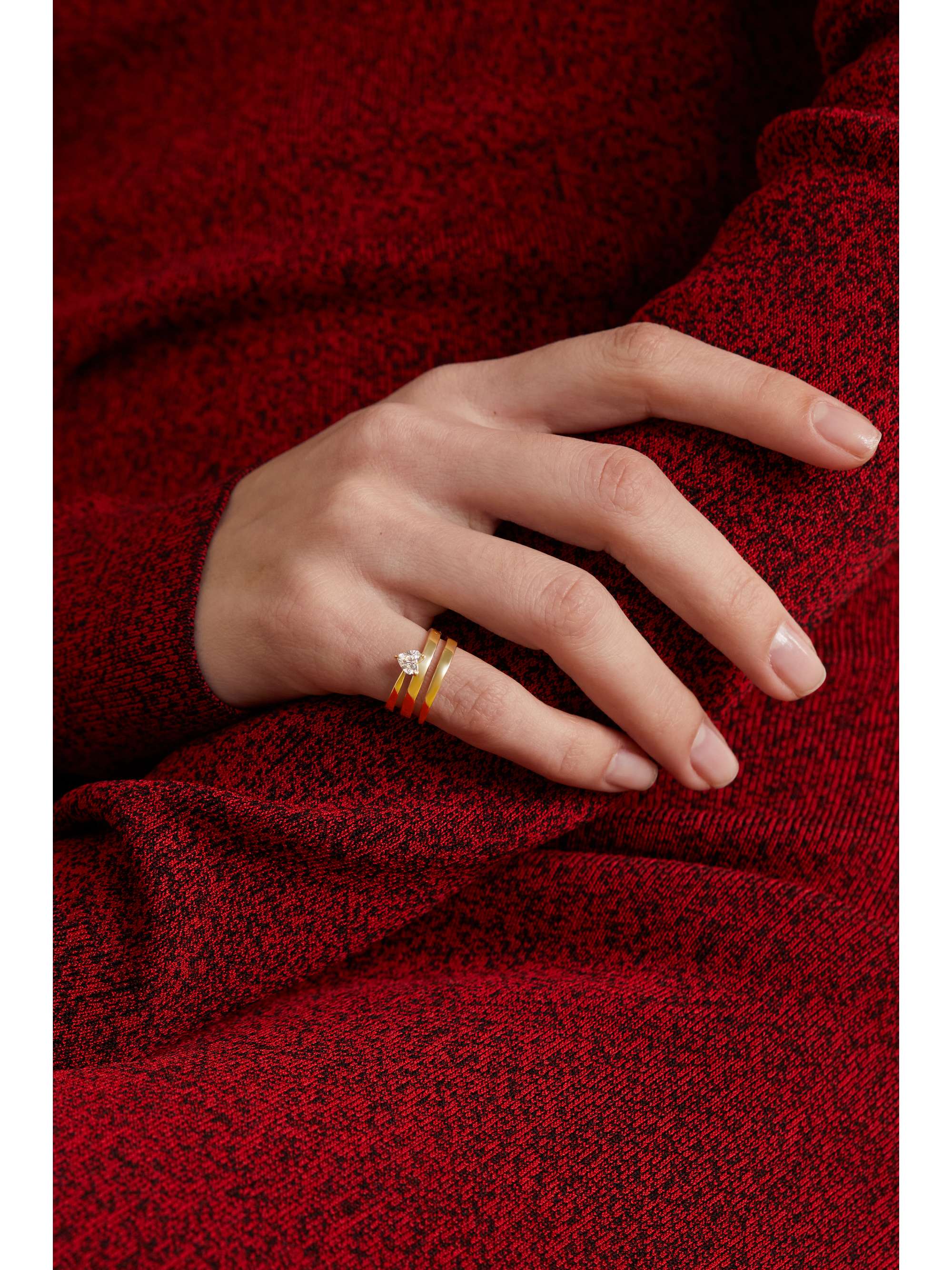 ANITA KO Coil 18-karat gold diamond ring