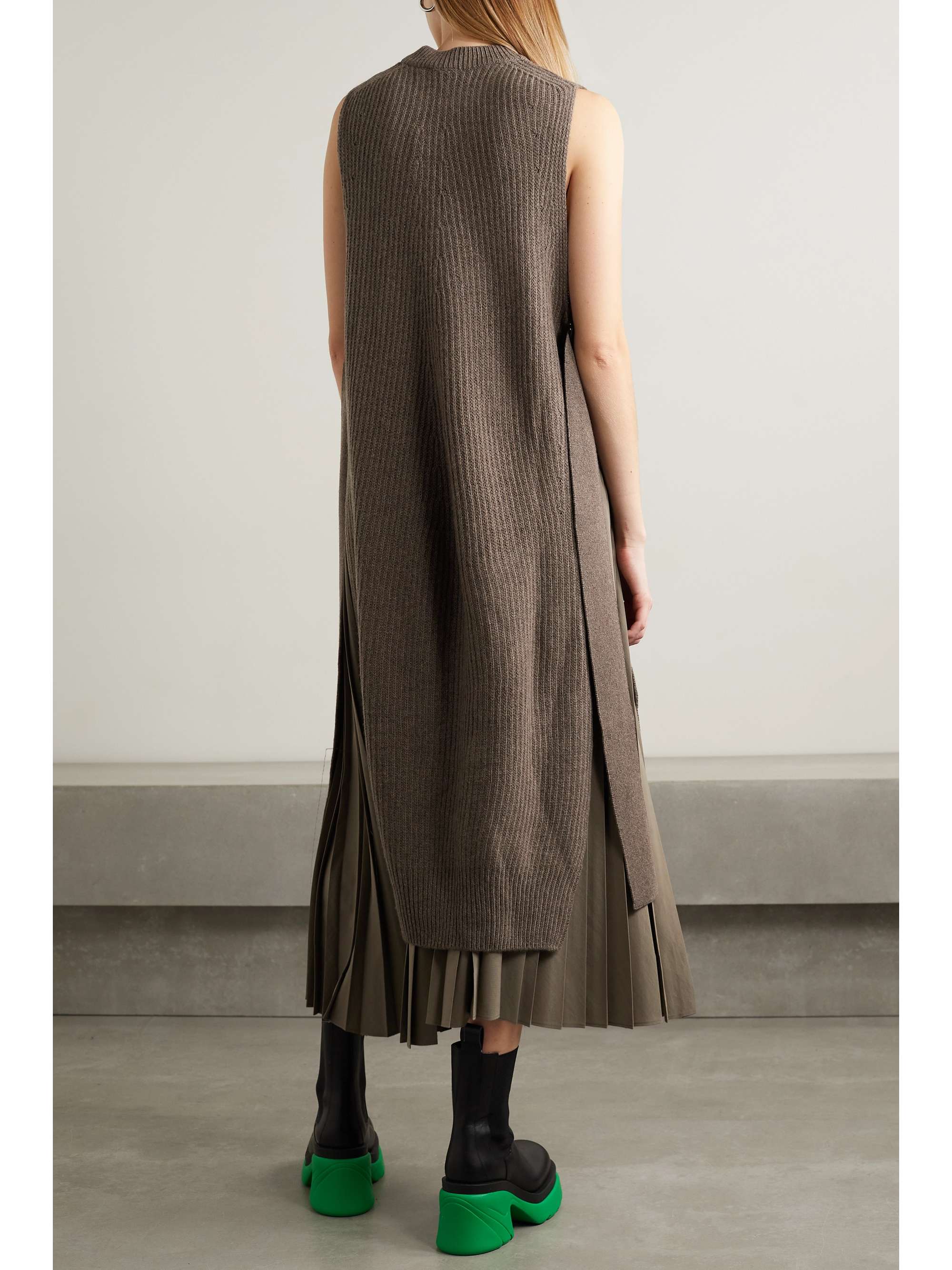 MONCLER GENIUS + 4 HYKE oversized cashmere and wool-blend dress