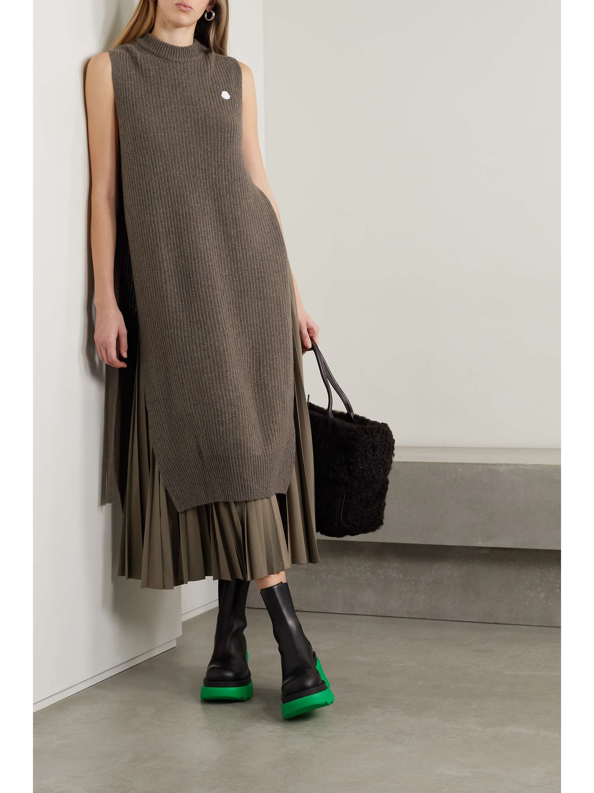 MONCLER GENIUS + 4 HYKE oversized cashmere and wool-blend dress