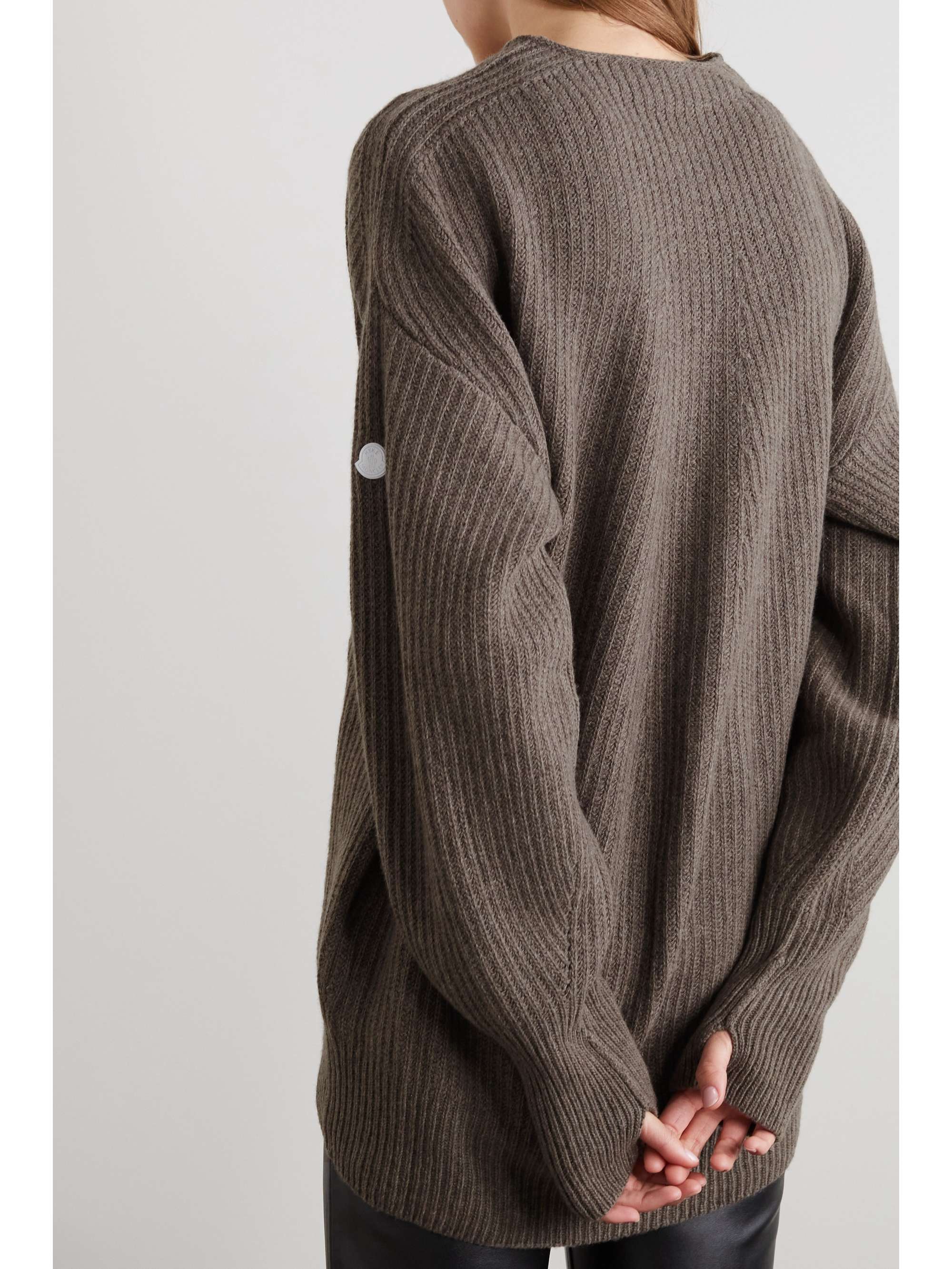 MONCLER GENIUS + Hyke oversized ribbed cashmere and wool-blend cardigan
