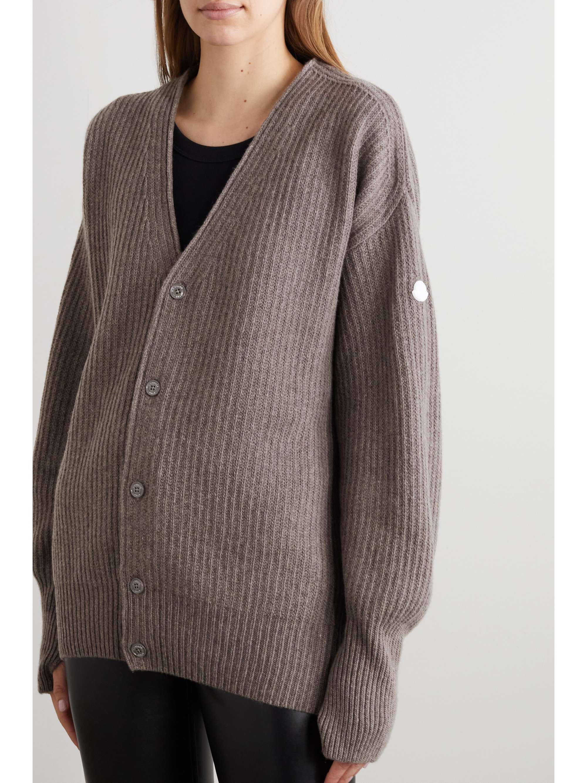 MONCLER GENIUS + Hyke oversized ribbed cashmere and wool-blend cardigan