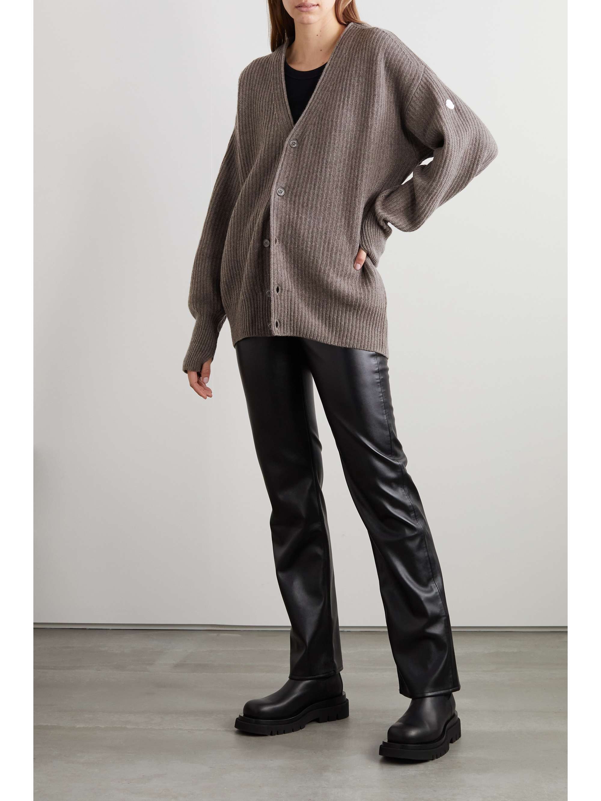 MONCLER GENIUS + Hyke oversized ribbed cashmere and wool-blend cardigan